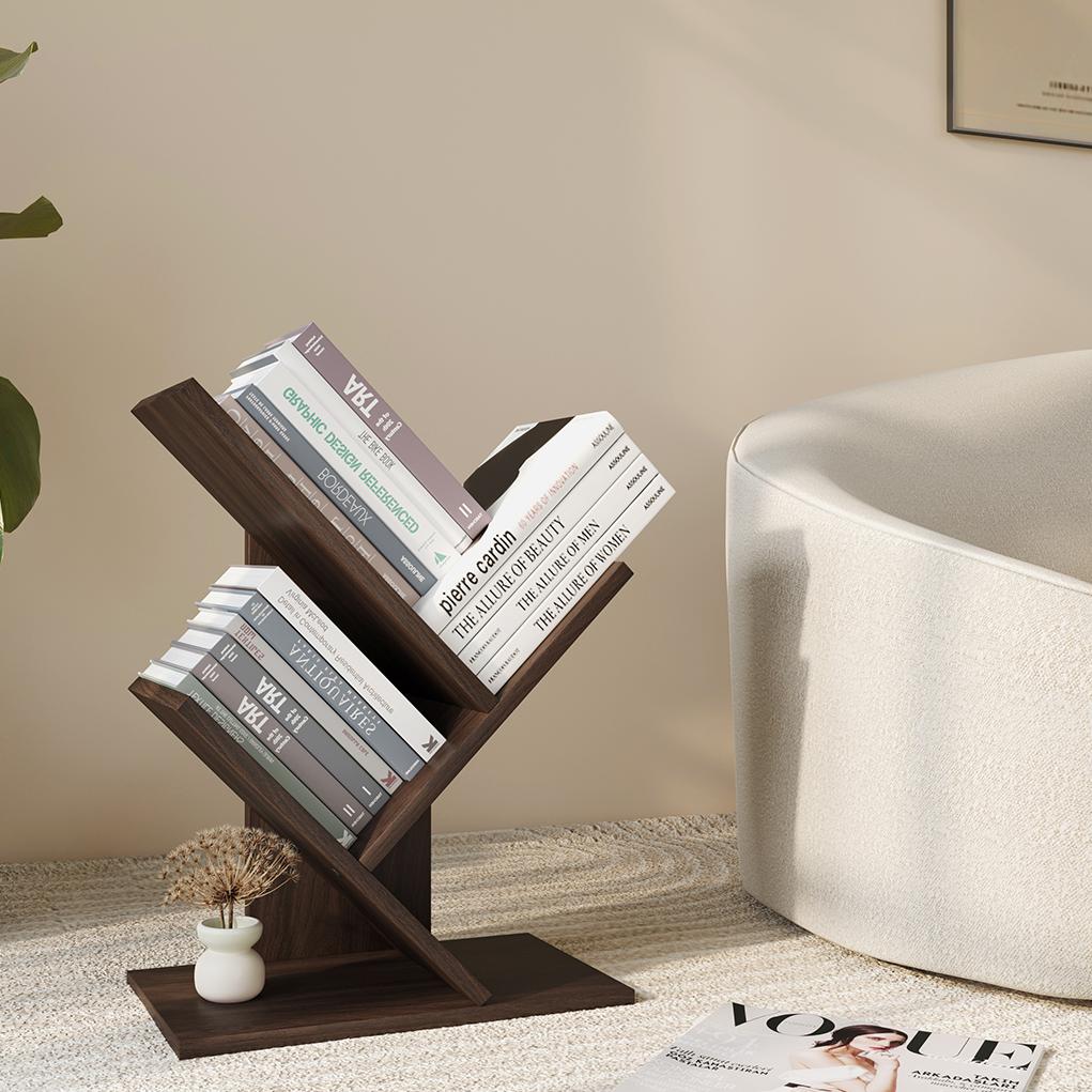 YOWOS Compact Tree Tabletop Small Bookshelf-Clearance Sale-7 left