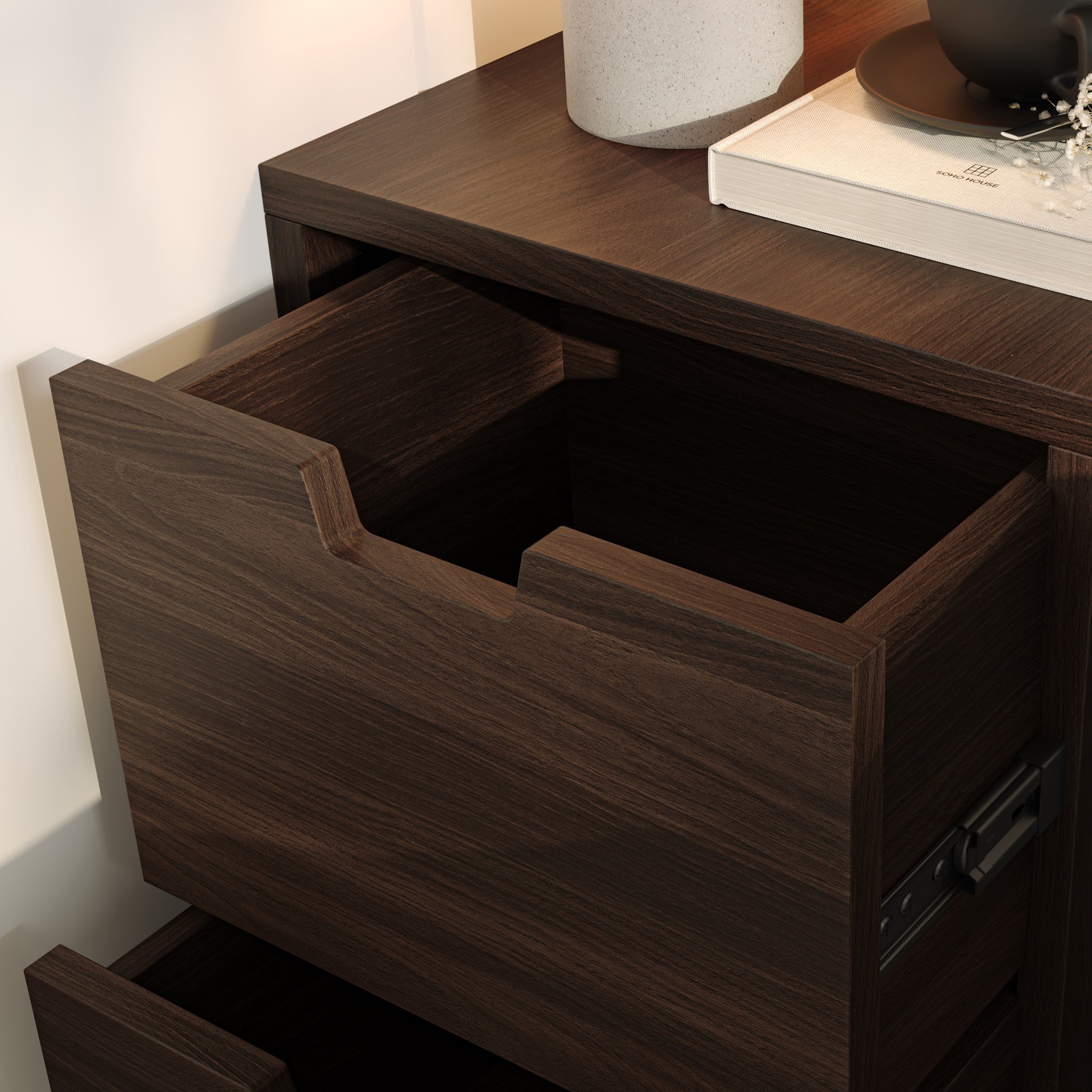 YOWOS Tall Bedside Table Bookshelf with Drawers-Clearance Sale-3 left