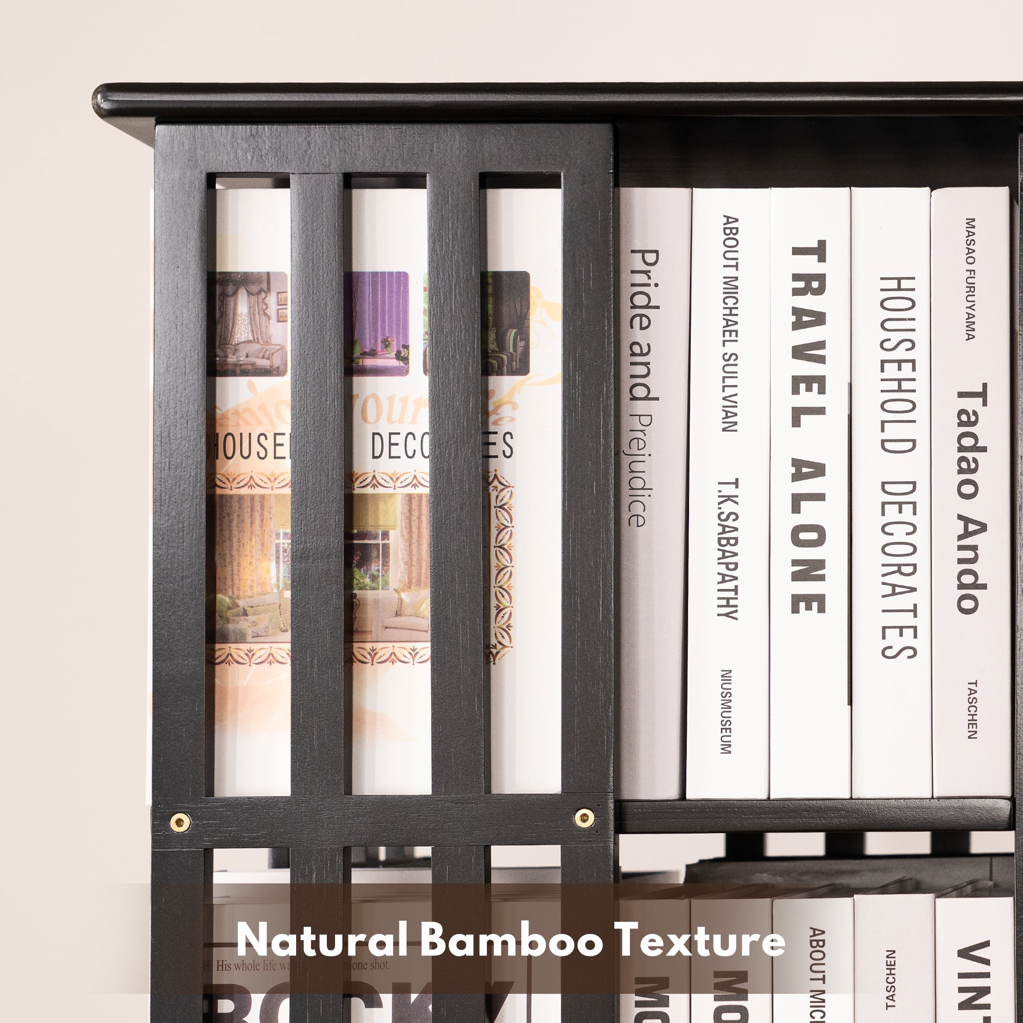 YOWOS Vortex Series Meridian 360° Rotating Bookshelf /CD Organizer