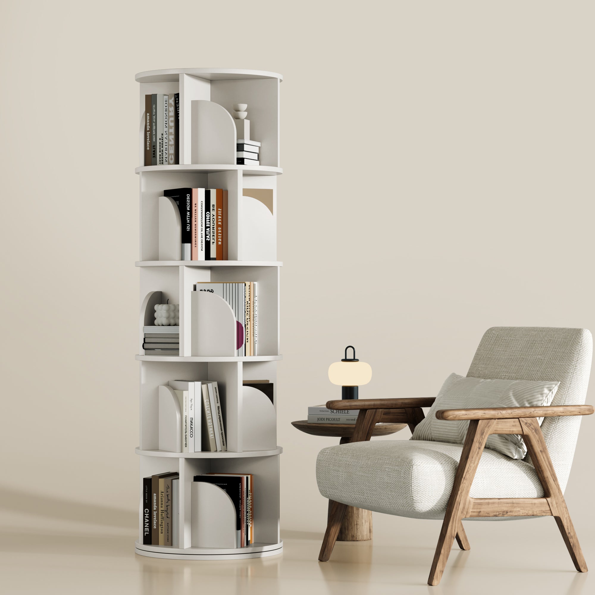 YOWOS Vortex Series Circinus Core 360° Rotating Bookshelf / Storage Rack