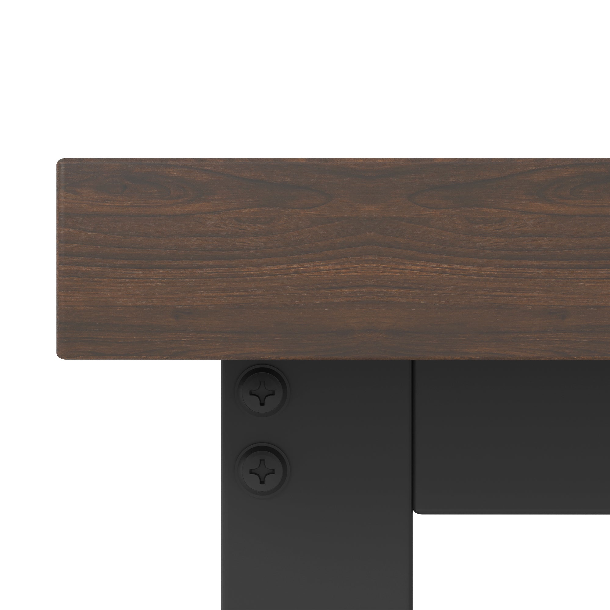 YOWOS Worktop Series Steelstride Ergonomic Computer Desk Wood Walnut 61.0