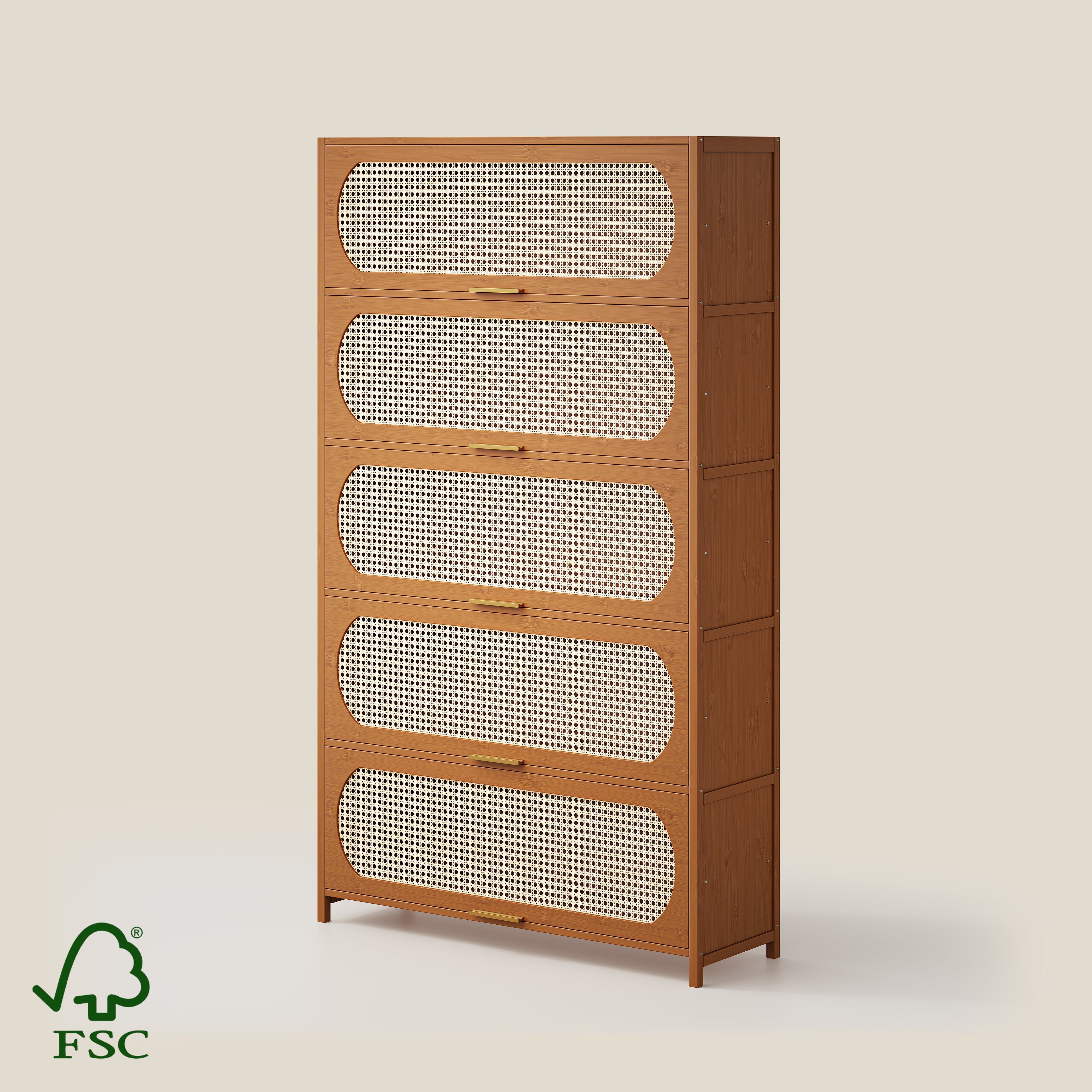 YOWOS Theia Rattan Storage Cabinet