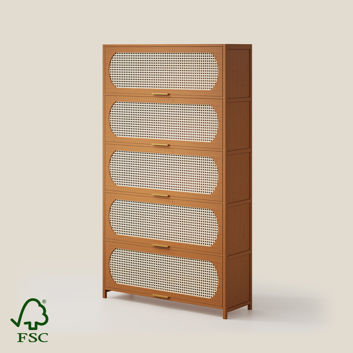 YOWOS Theia Rattan Storage Cabinet