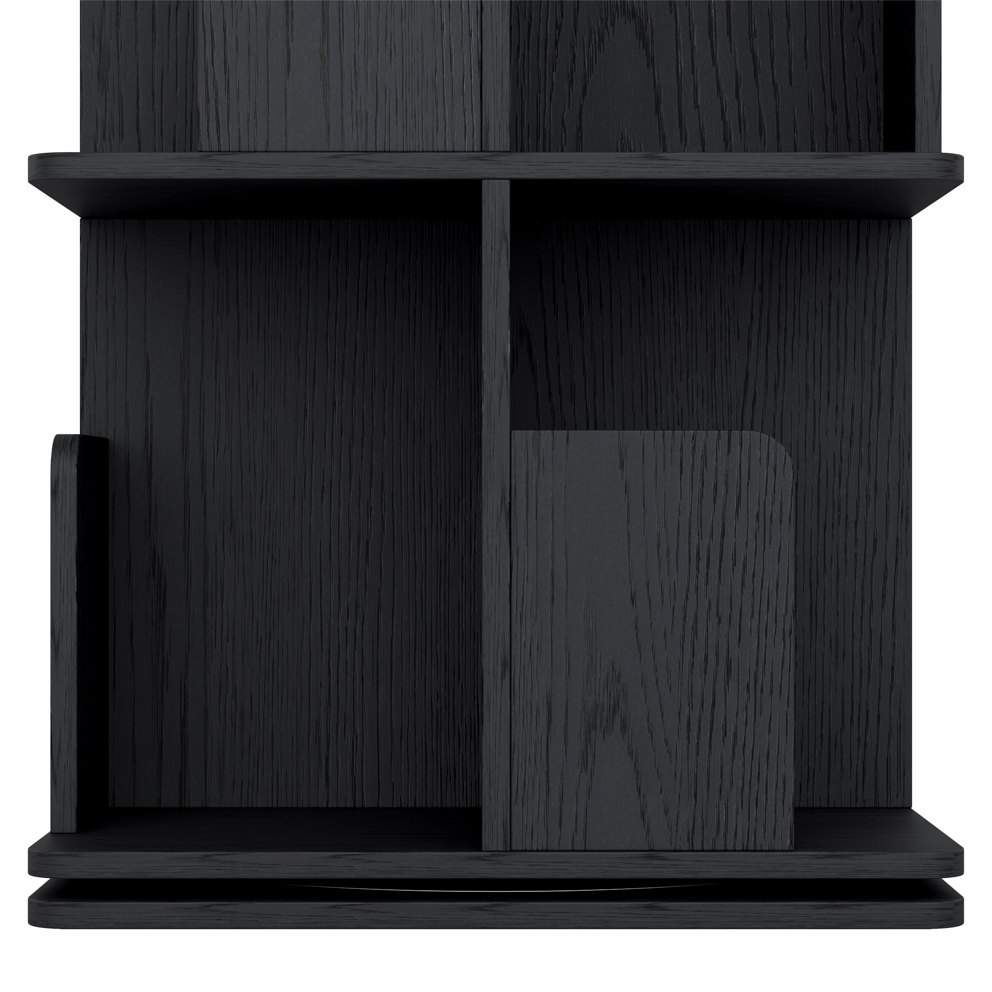 YOWOS Vortex Series Vitru Spin 360° Rotating Bookshelf Wood Black 5 Tiers