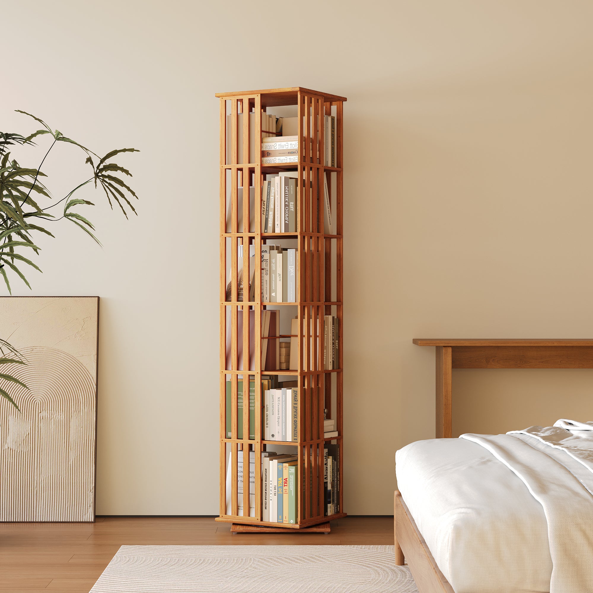 YOWOS Vortex Series Meridian 360° Rotating Bookshelf /CD Organizer