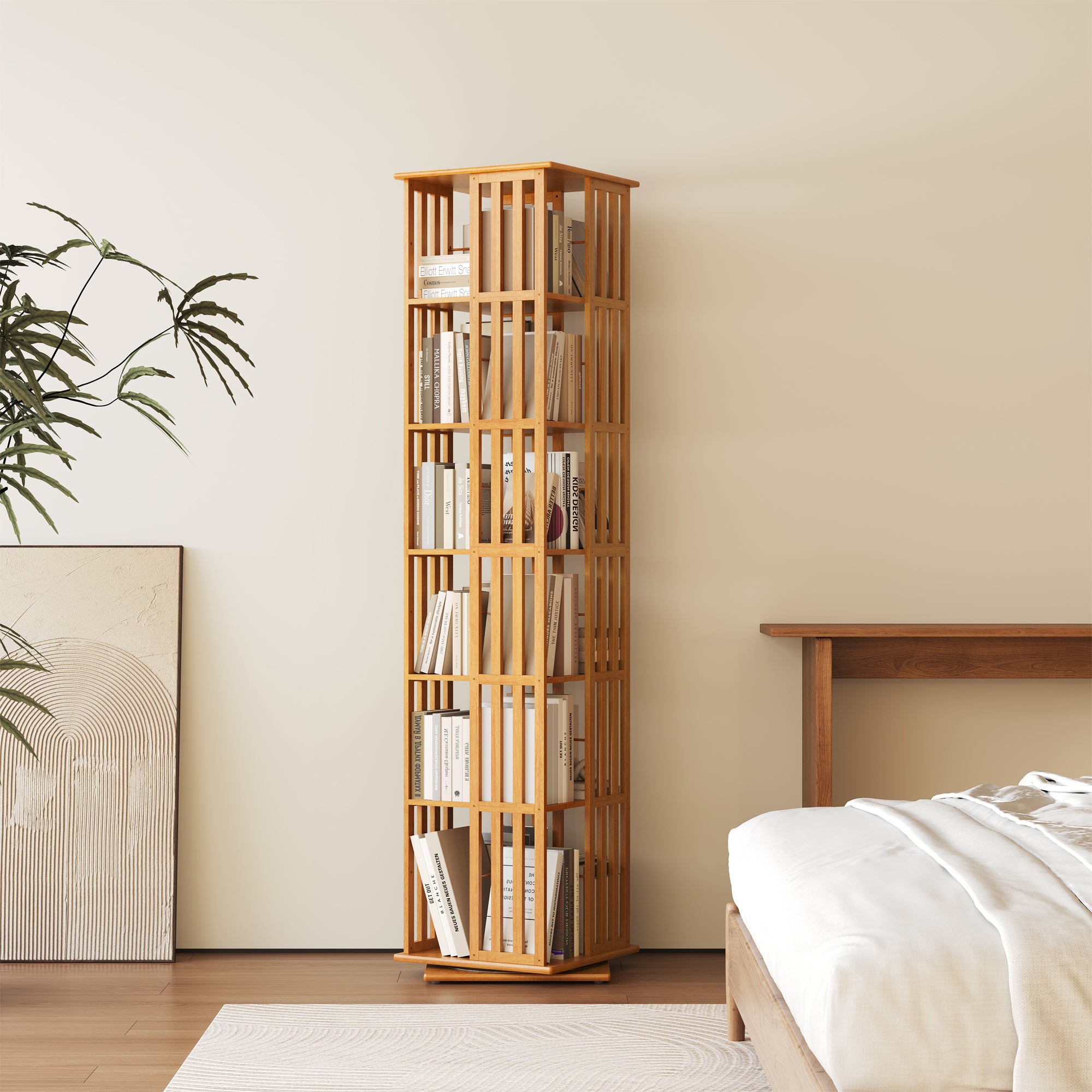 YOWOS Vortex Series Meridian 360° Rotating Bookshelf /CD Organizer