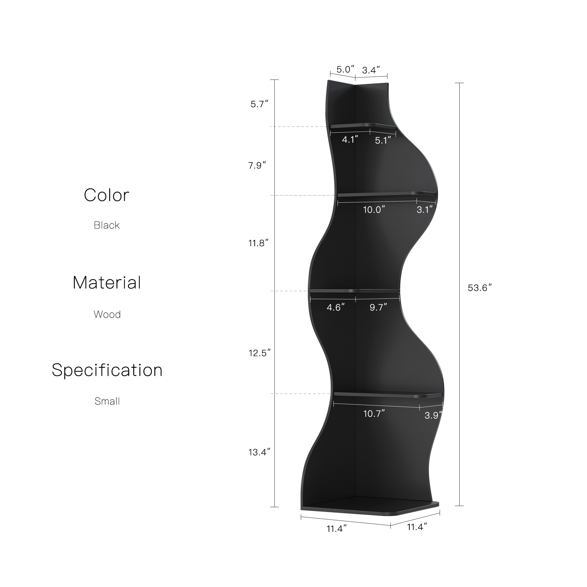 YOWOS Flamenco Wave Display Shelf 53.6