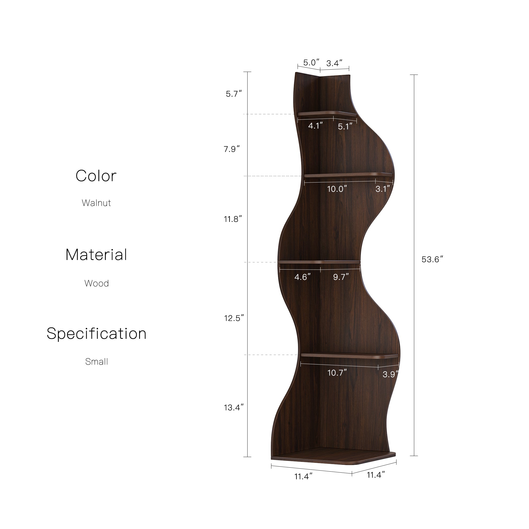 YOWOS Flamenco Wave Display Shelf 53.6