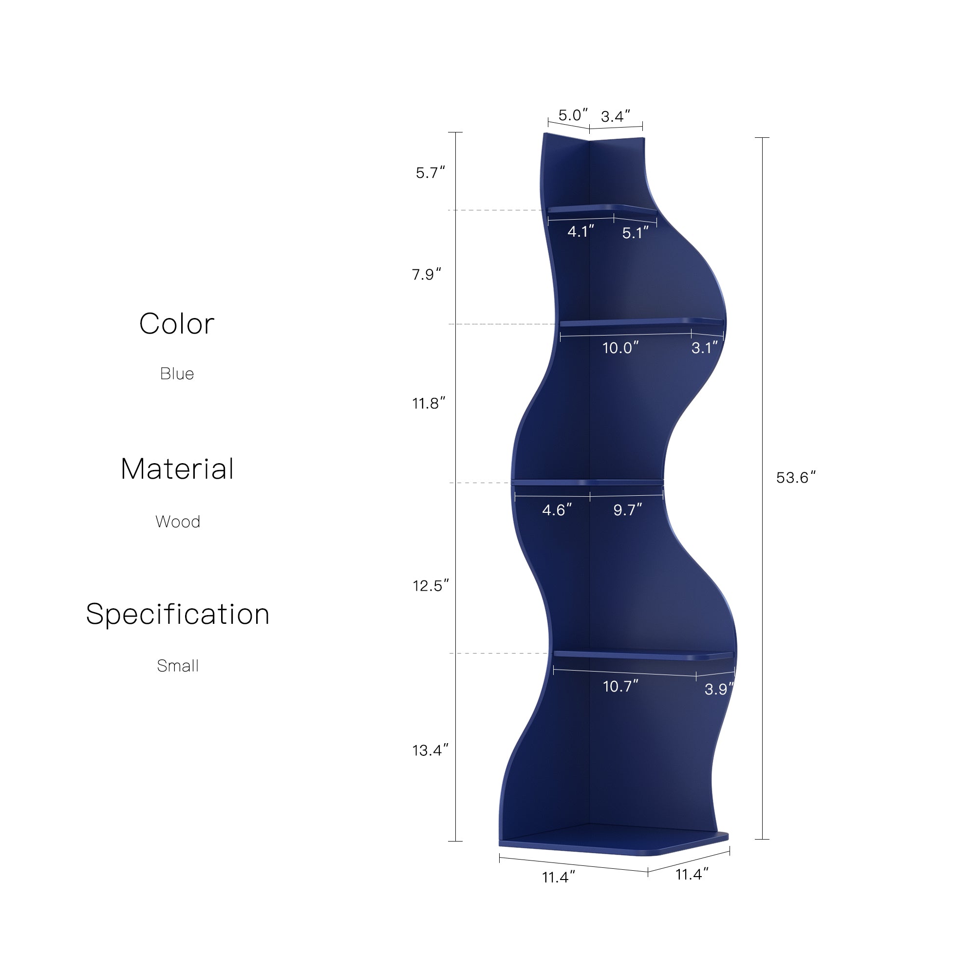 YOWOS Flamenco Wave Display Shelf 53.6