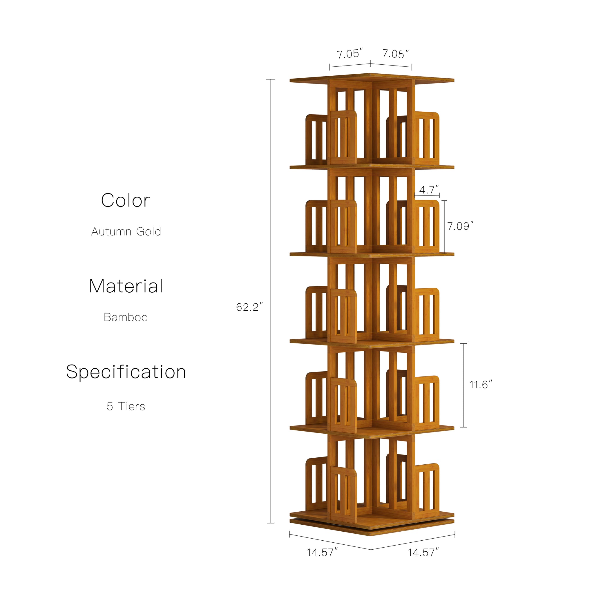 YOWOS Vitru Spin No.2 360° Rotating Storage Rack
