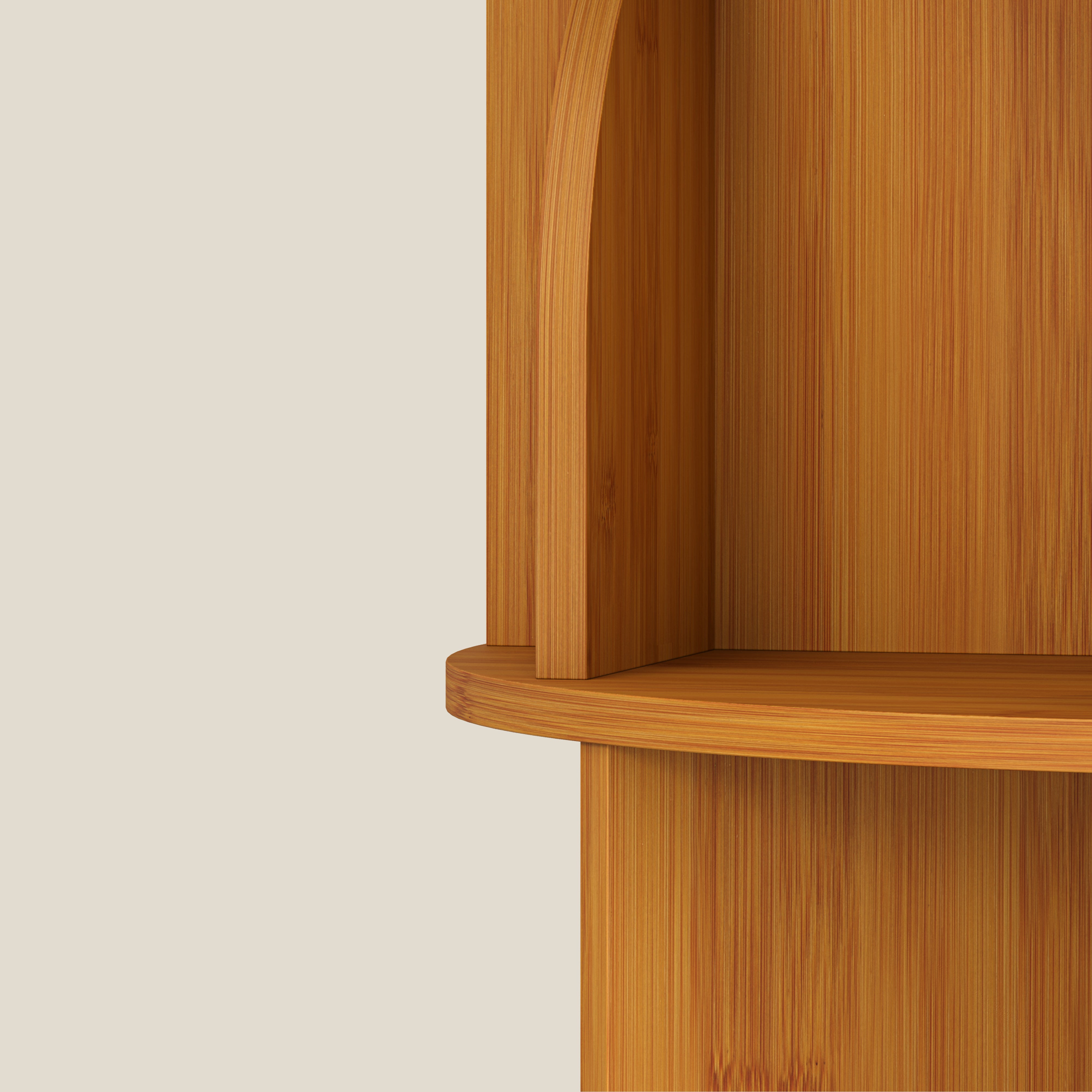 YOWOS Circinus Core 360° Rotating Storage Rack Bamboo Autumn Gold 5 Tiers