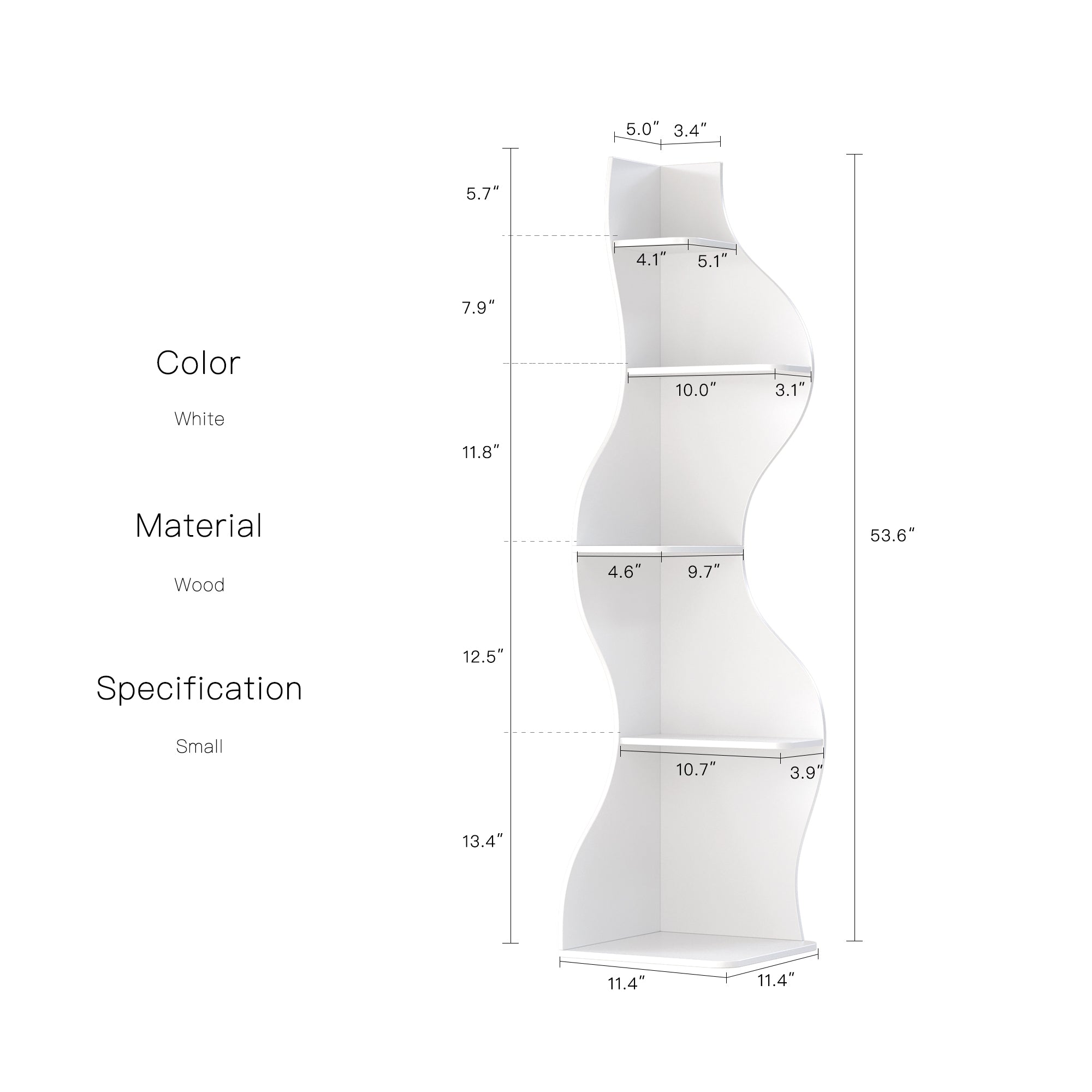 YOWOS Flamenco Wave Display Shelf 53.6