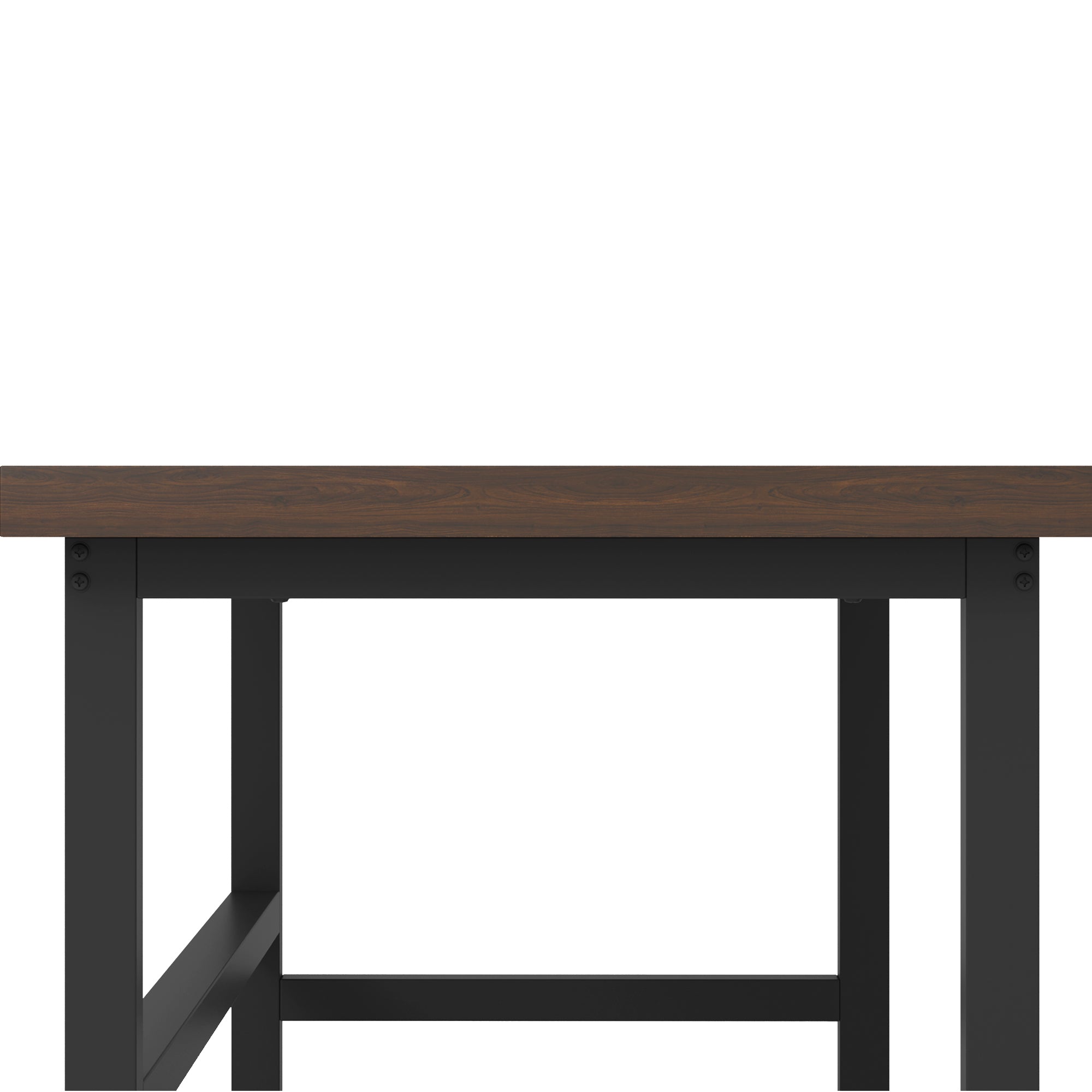 YOWOS Worktop Series Steelstride Ergonomic Computer Desk Wood Walnut 61.0