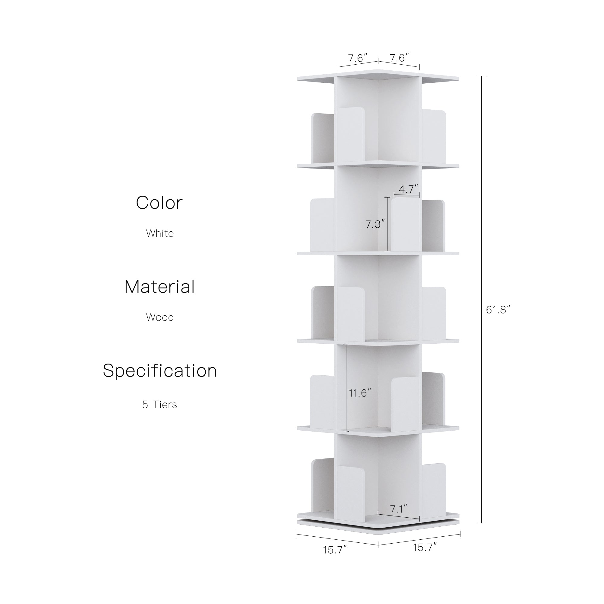 YOWOS Vitru Spin 360° Rotating Storage Rack