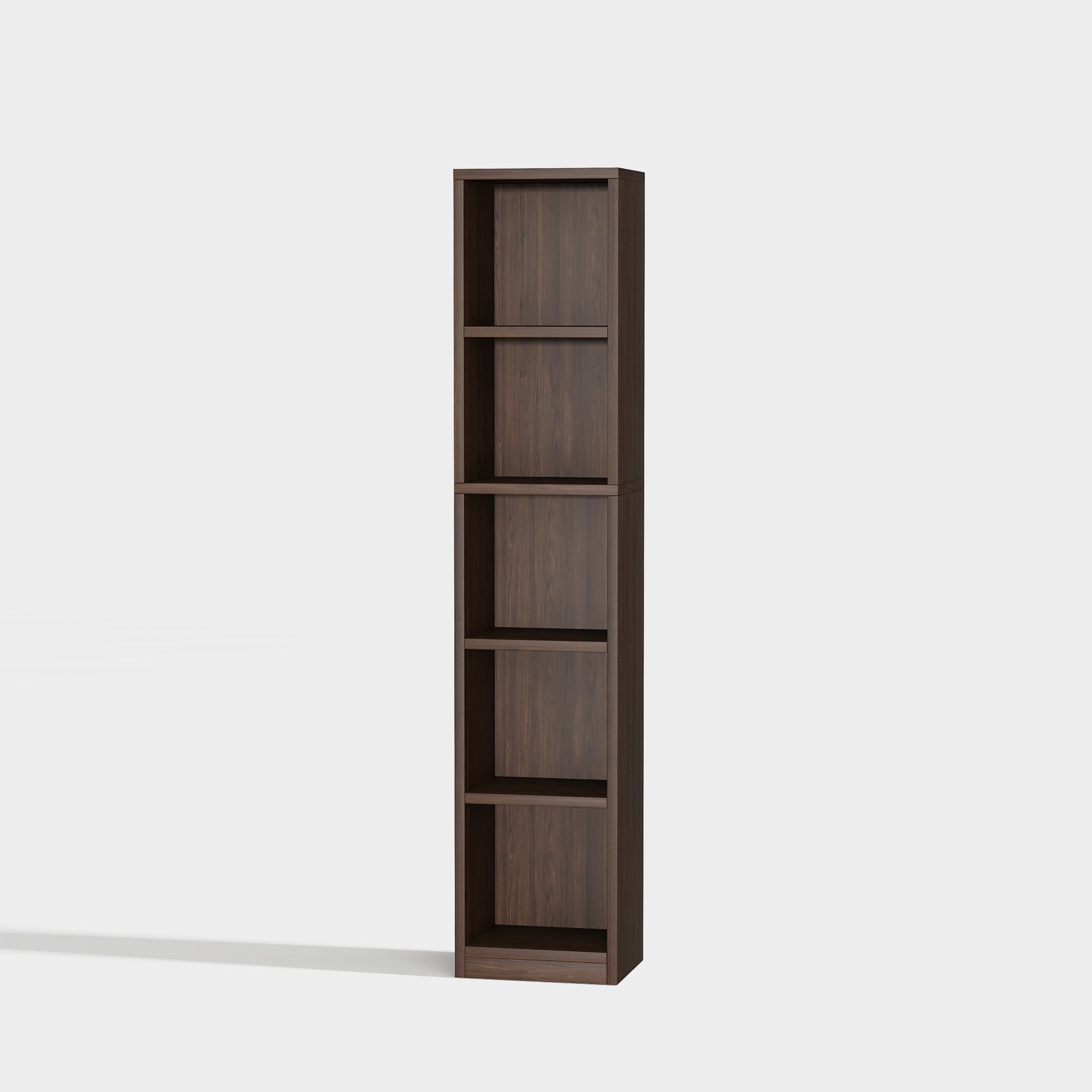 YOWOS Wooden Corner Bookshelf Mid Century Narrow Bookcase-Clearance Sale-7 left