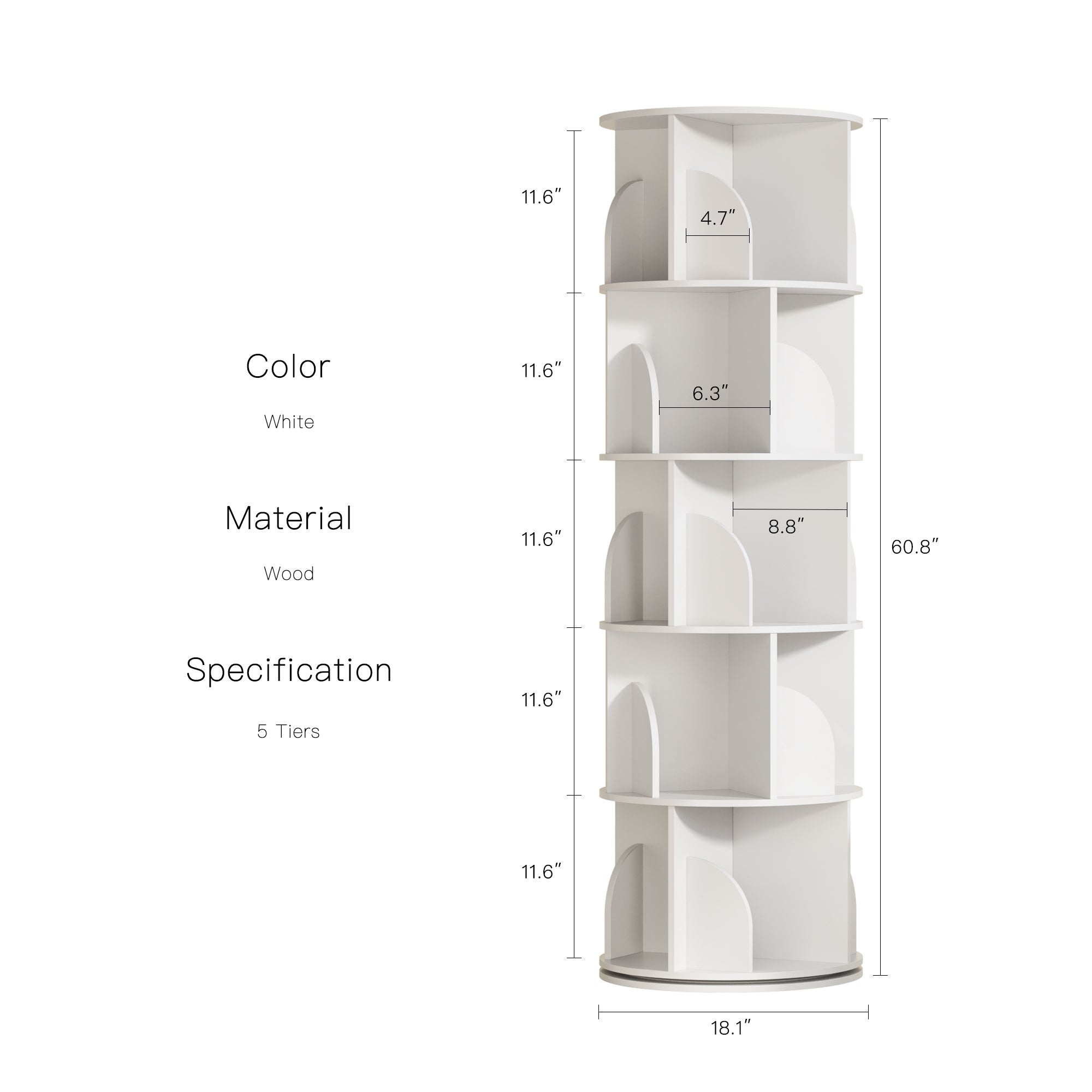 YOWOS Circinus Core 360° Rotating Storage Rack