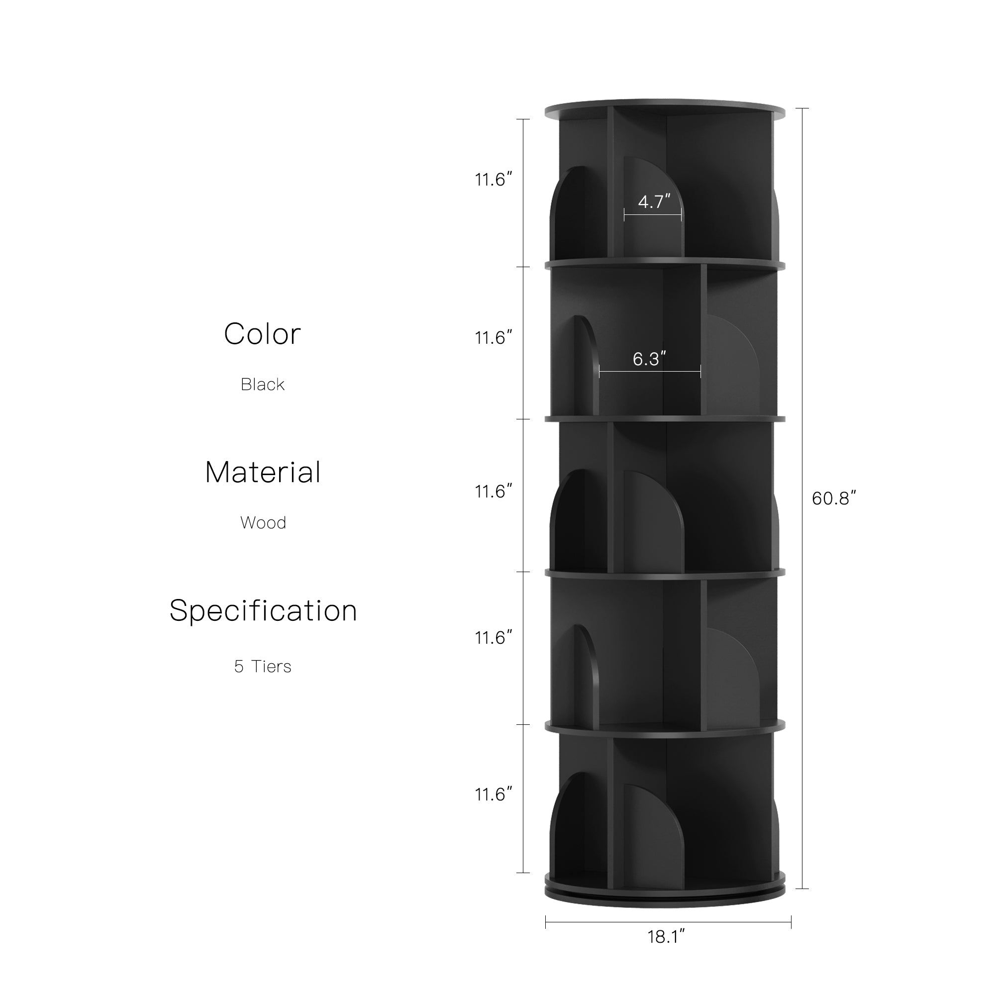 YOWOS Circinus Core 360° Rotating Storage Rack