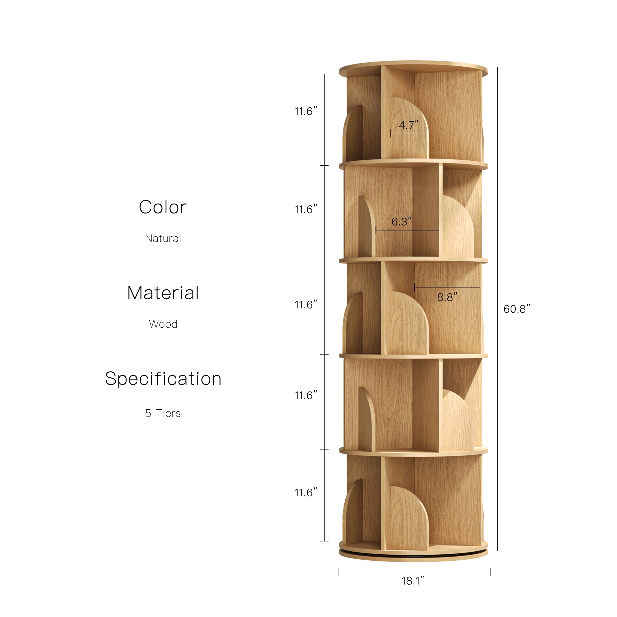 YOWOS Circinus Core 360° Rotating Storage Rack