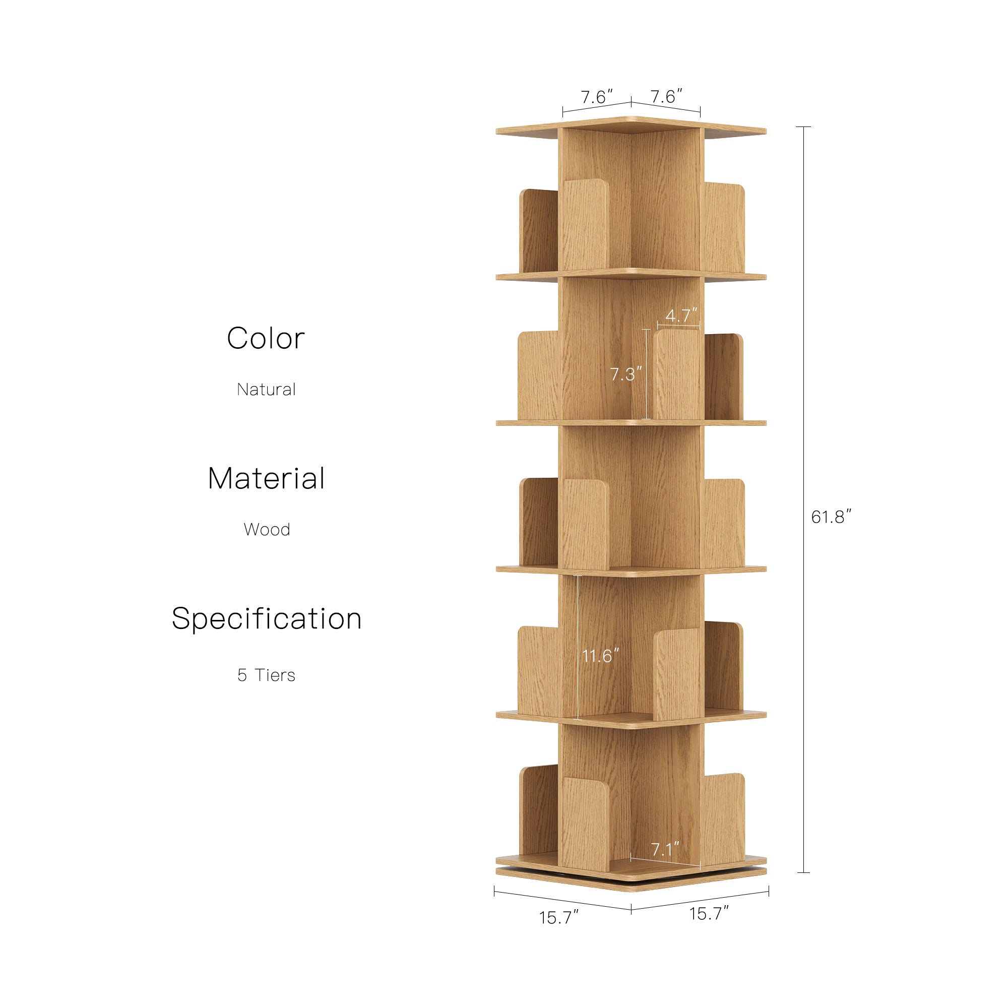 YOWOS Vitru Spin 360° Rotating Storage Rack
