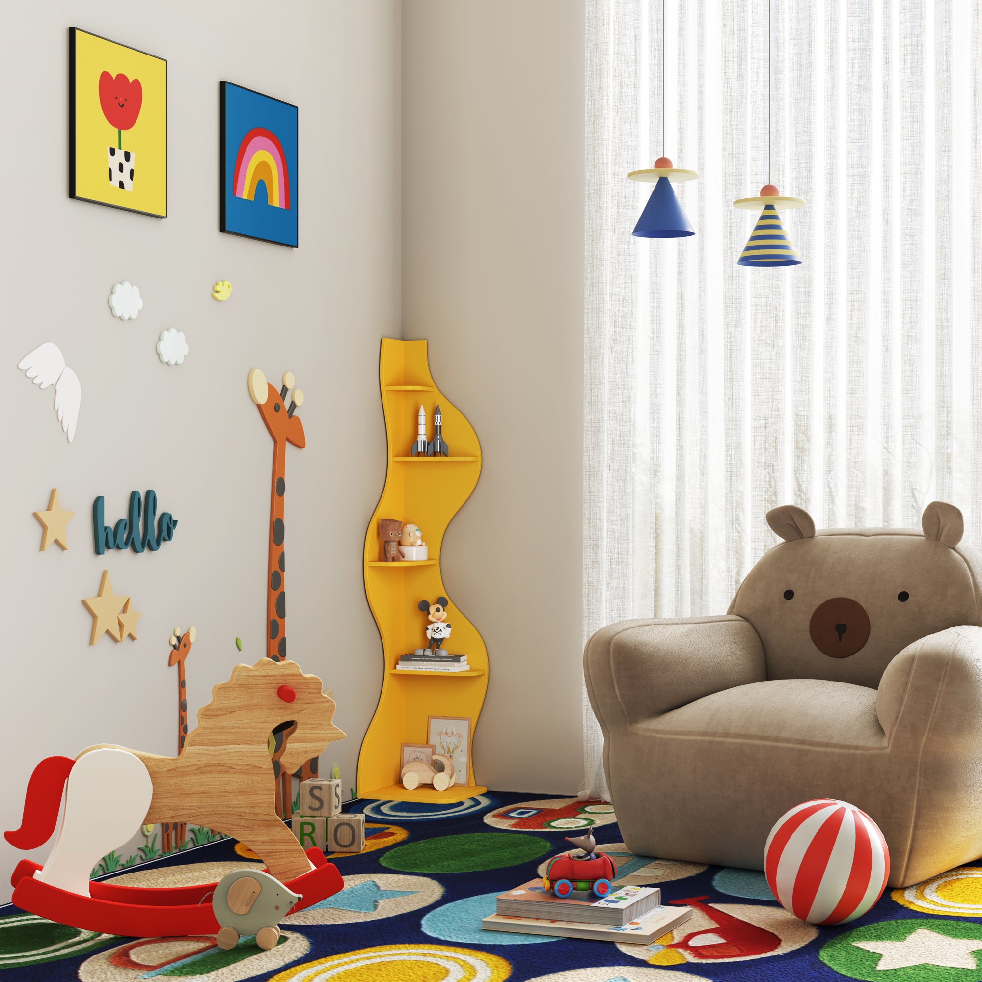 YOWOS Viva La Vida Series Flamenco Wave Display Shelf