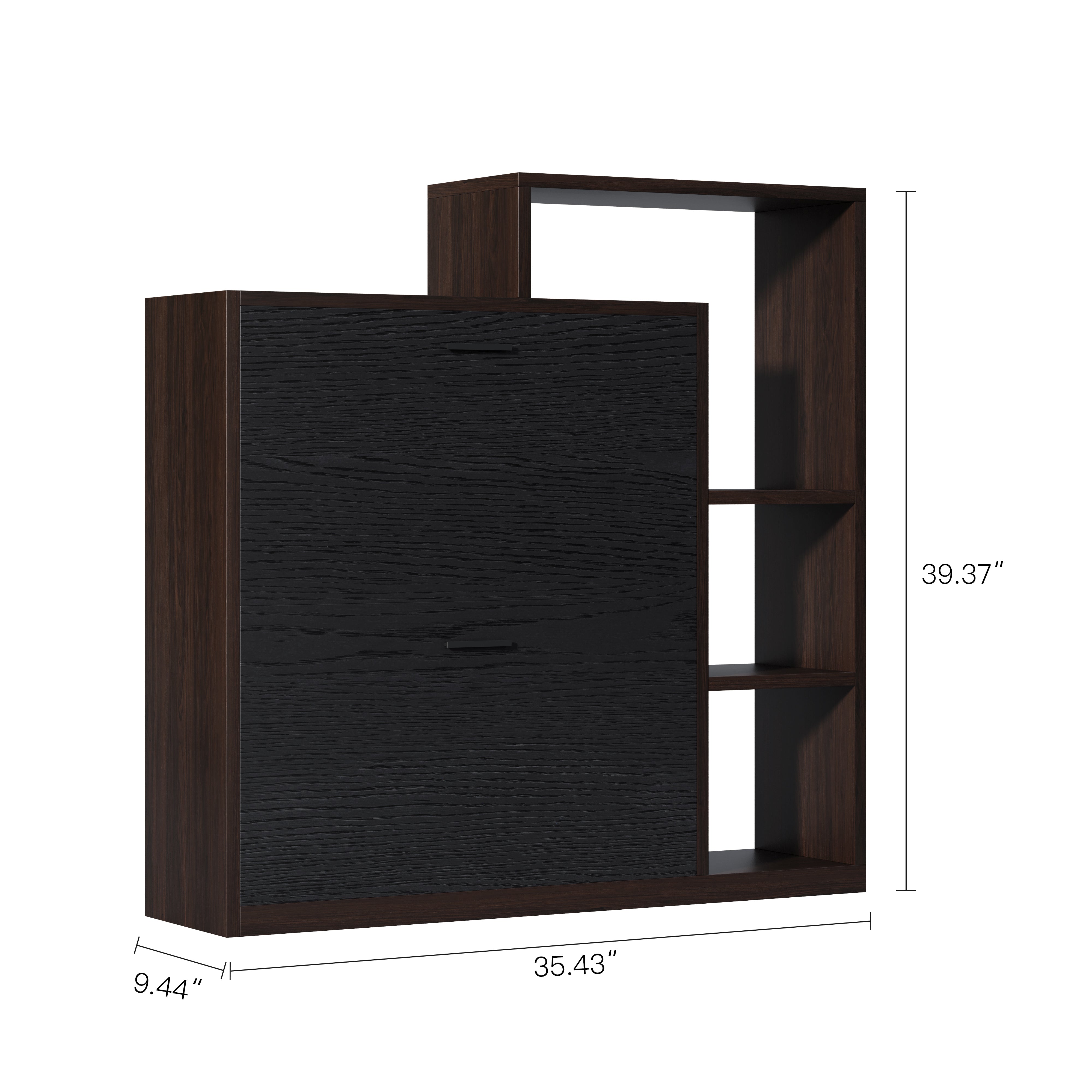 YOWOS Entryway Shoe Rack Shoe Cabinet With Flip-Drawer-Clearance Sale-7 left