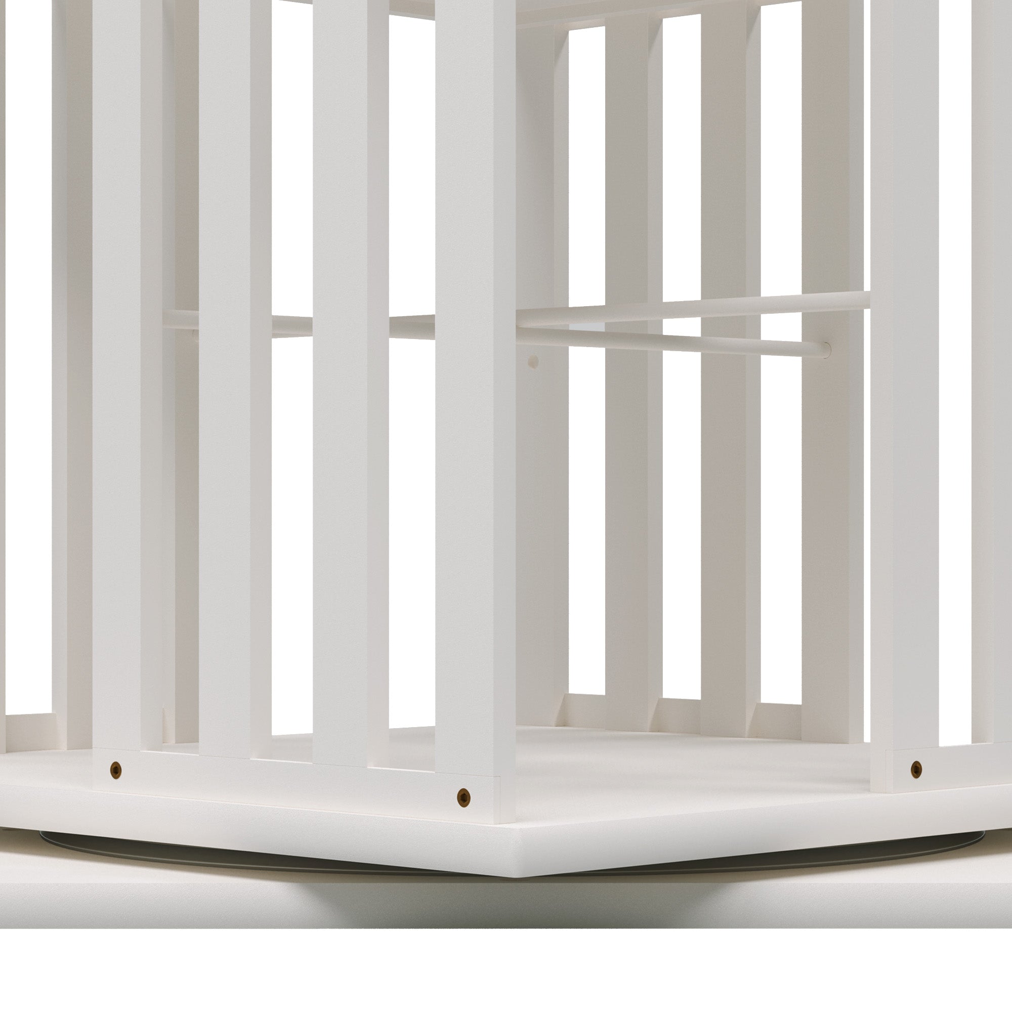 YOWOS Vortex Series Meridian 360° Rotating Bookshelf Bamboo White 2 Tiers