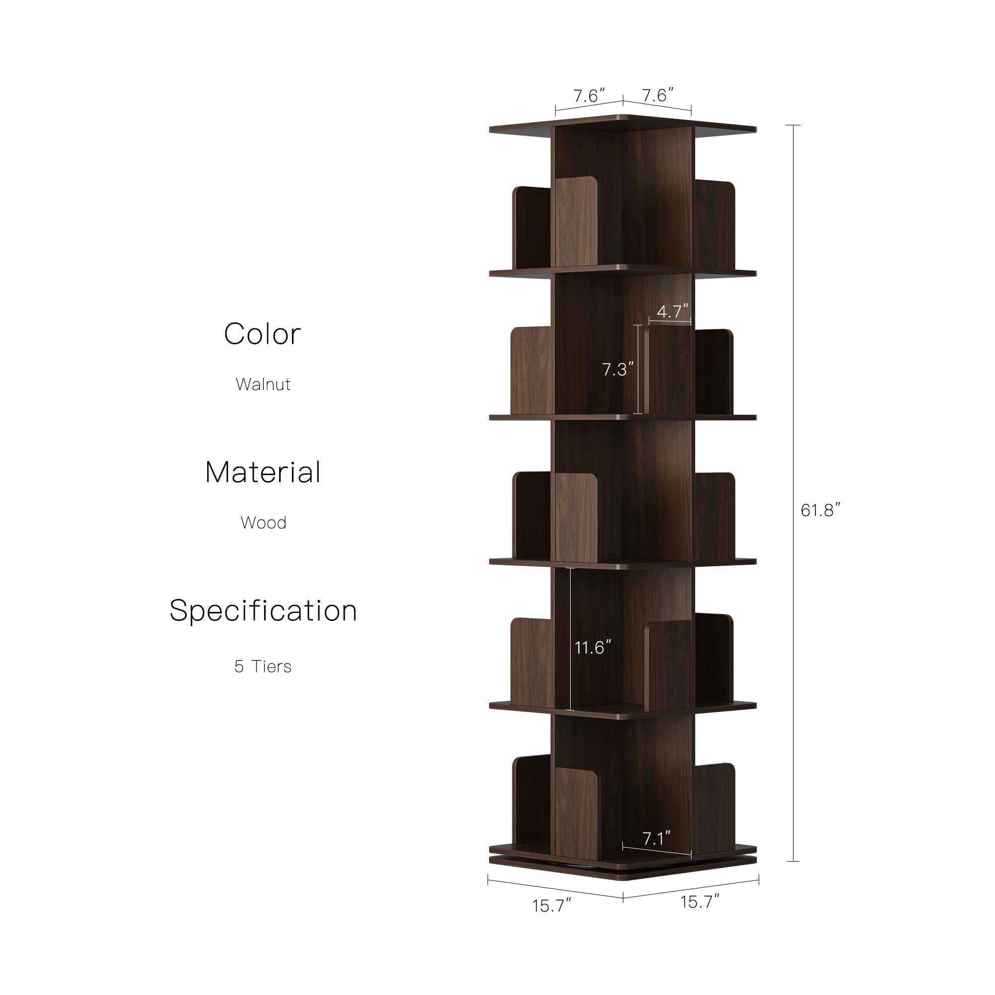 YOWOS Vitru Spin 360° Rotating Storage Rack