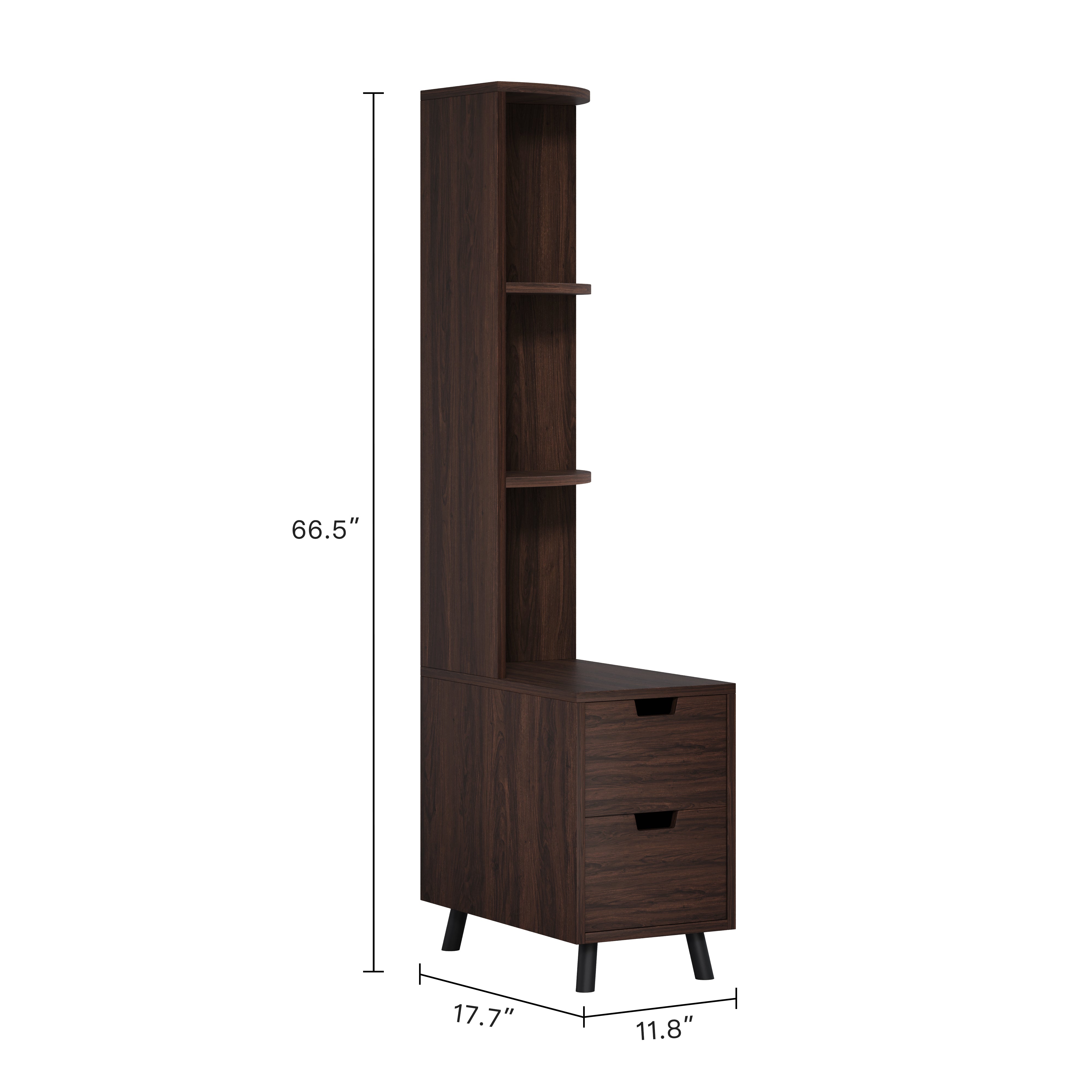 YOWOS Tall Bedside Table Bookshelf with Drawers-Clearance Sale-7 left