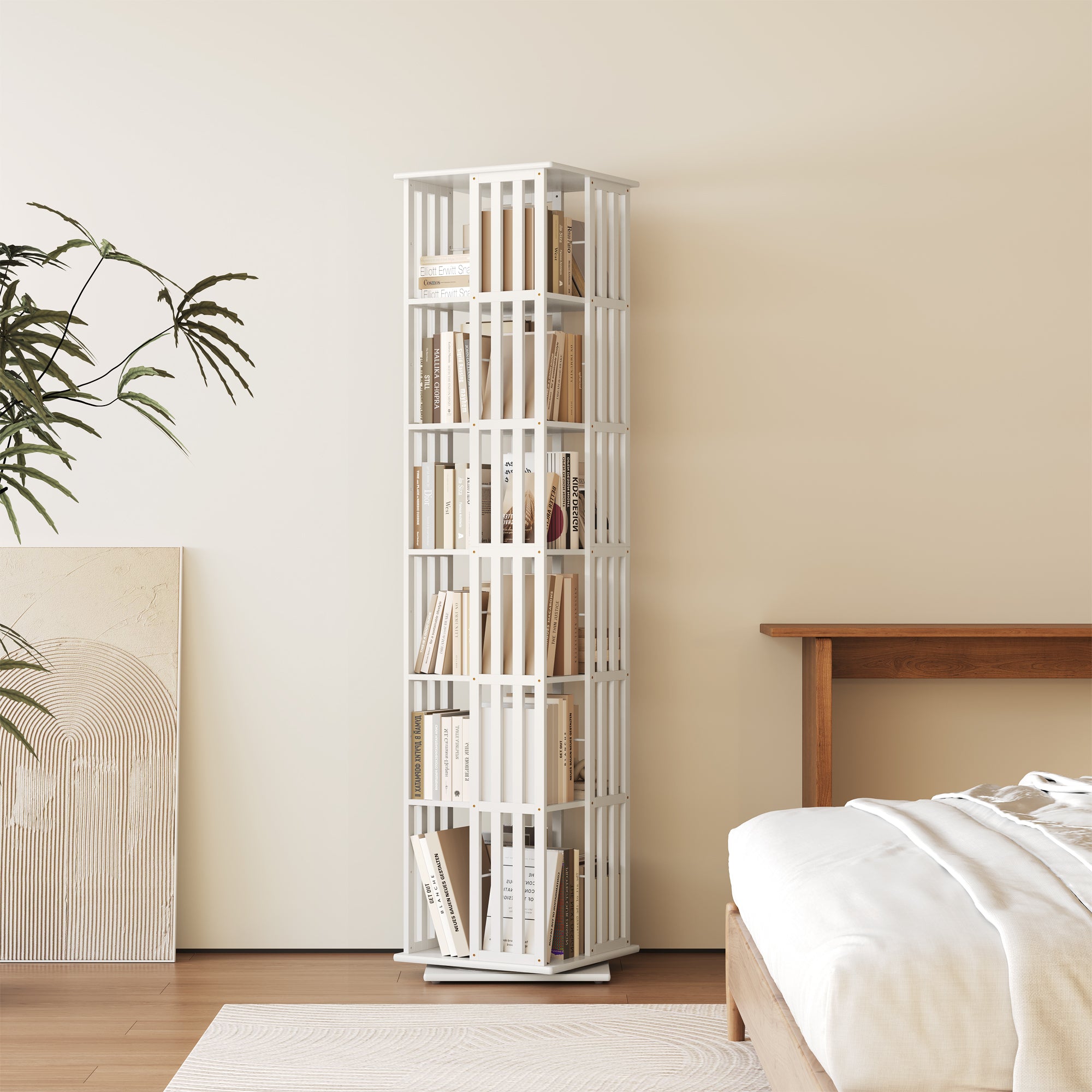 YOWOS Vortex Series Meridian 360° Rotating Bookshelf /CD Organizer