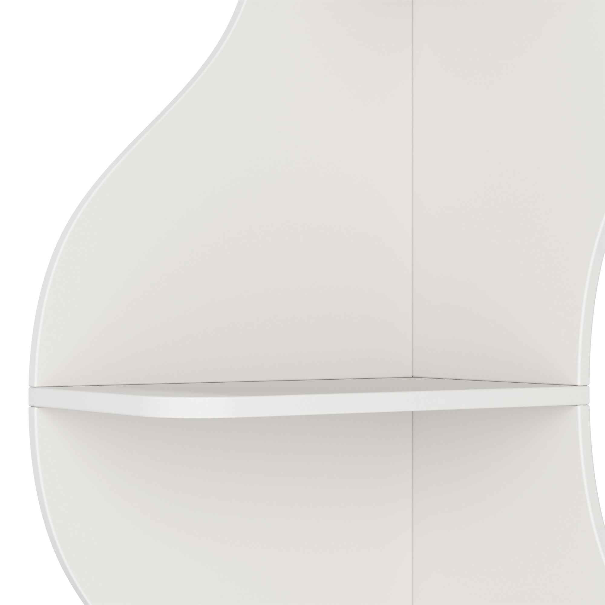 YOWOS Viva La Vida Series Flamenco Wave Display Shelf Wood White Large Size