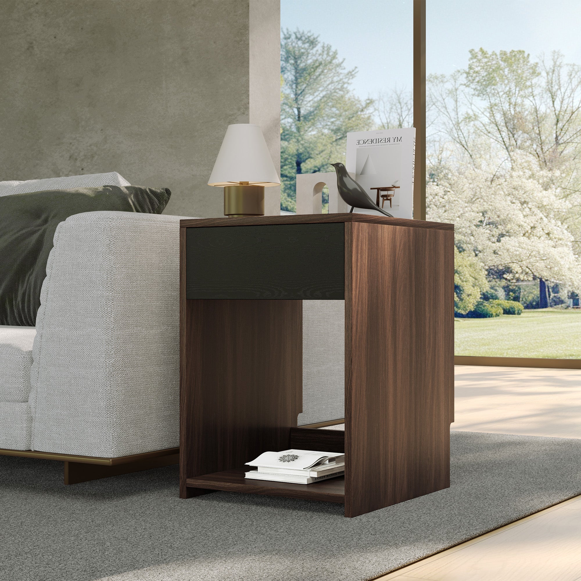 YOWOS Side Tables Nightstand with Drawer-Clearance Sale-7 left