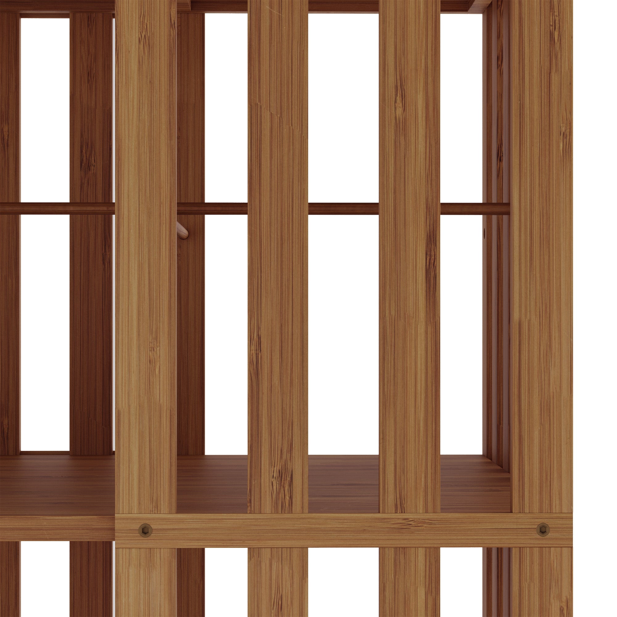 YOWOS Vortex Series Meridian 360° Rotating Bookshelf Bamboo Walnut 2 Tiers