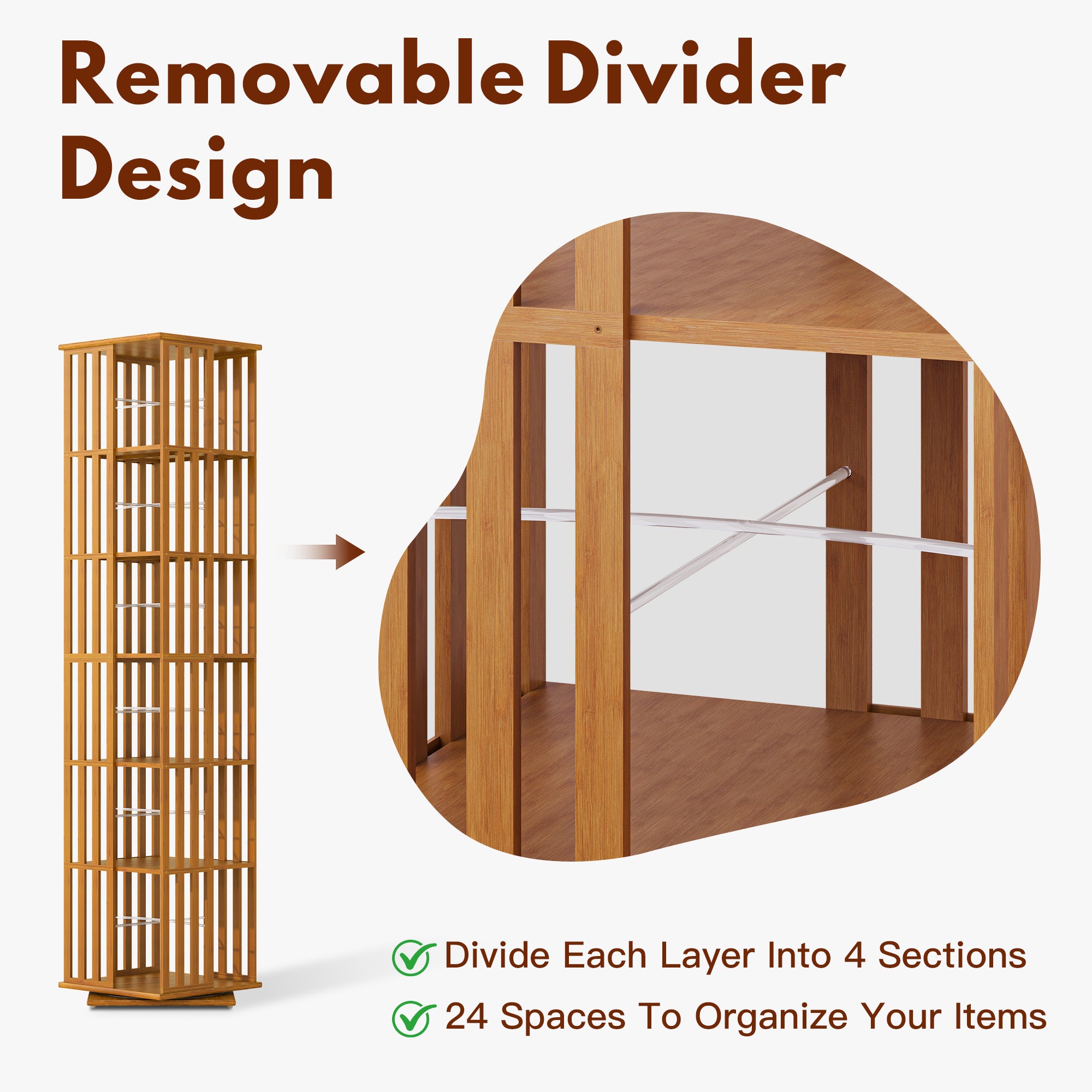 YOWOS Vortex Series Meridian 360° Rotating Bookshelf /CD Organizer
