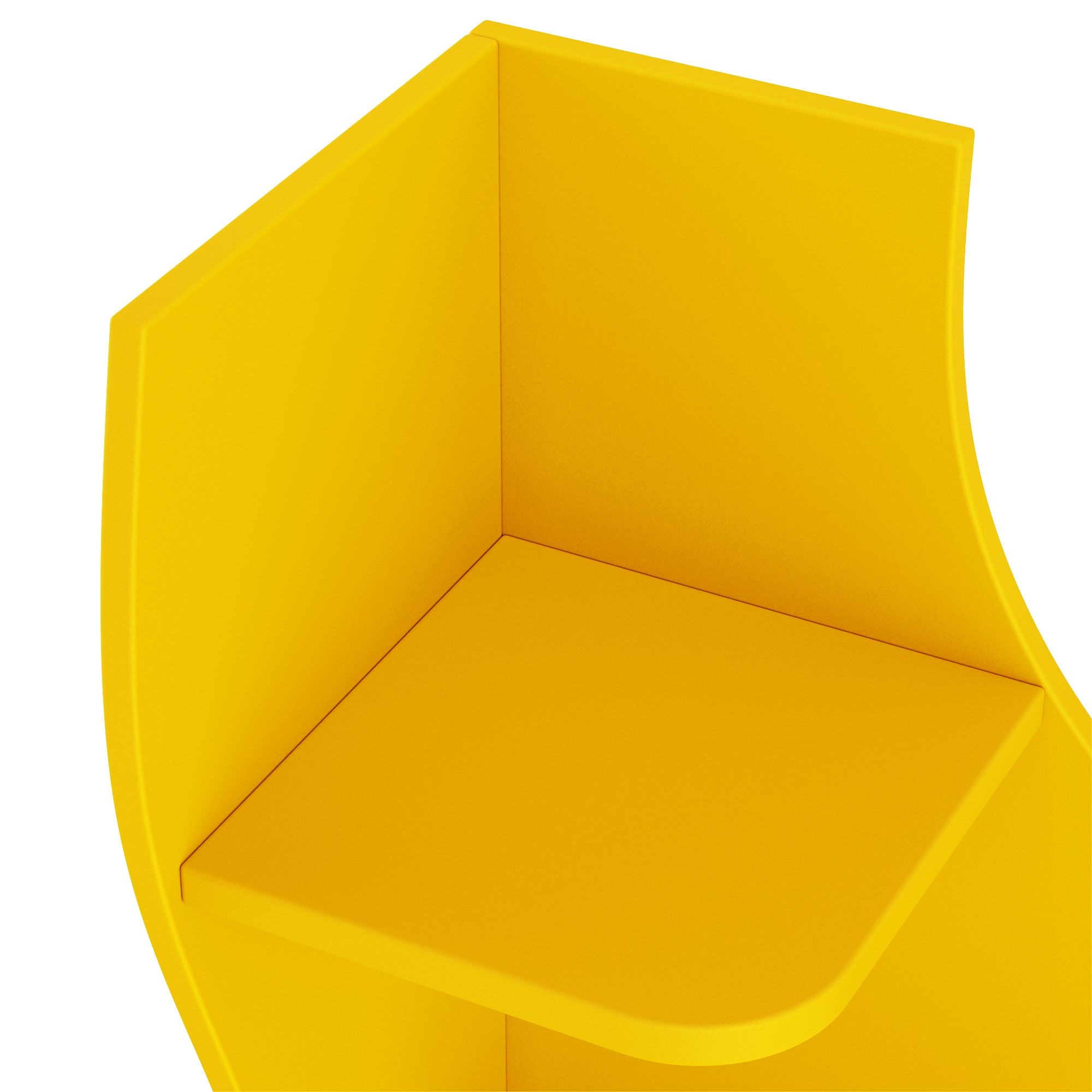 YOWOS Viva La Vida Series Flamenco Wave Display Shelf Wood Yellow Large Size