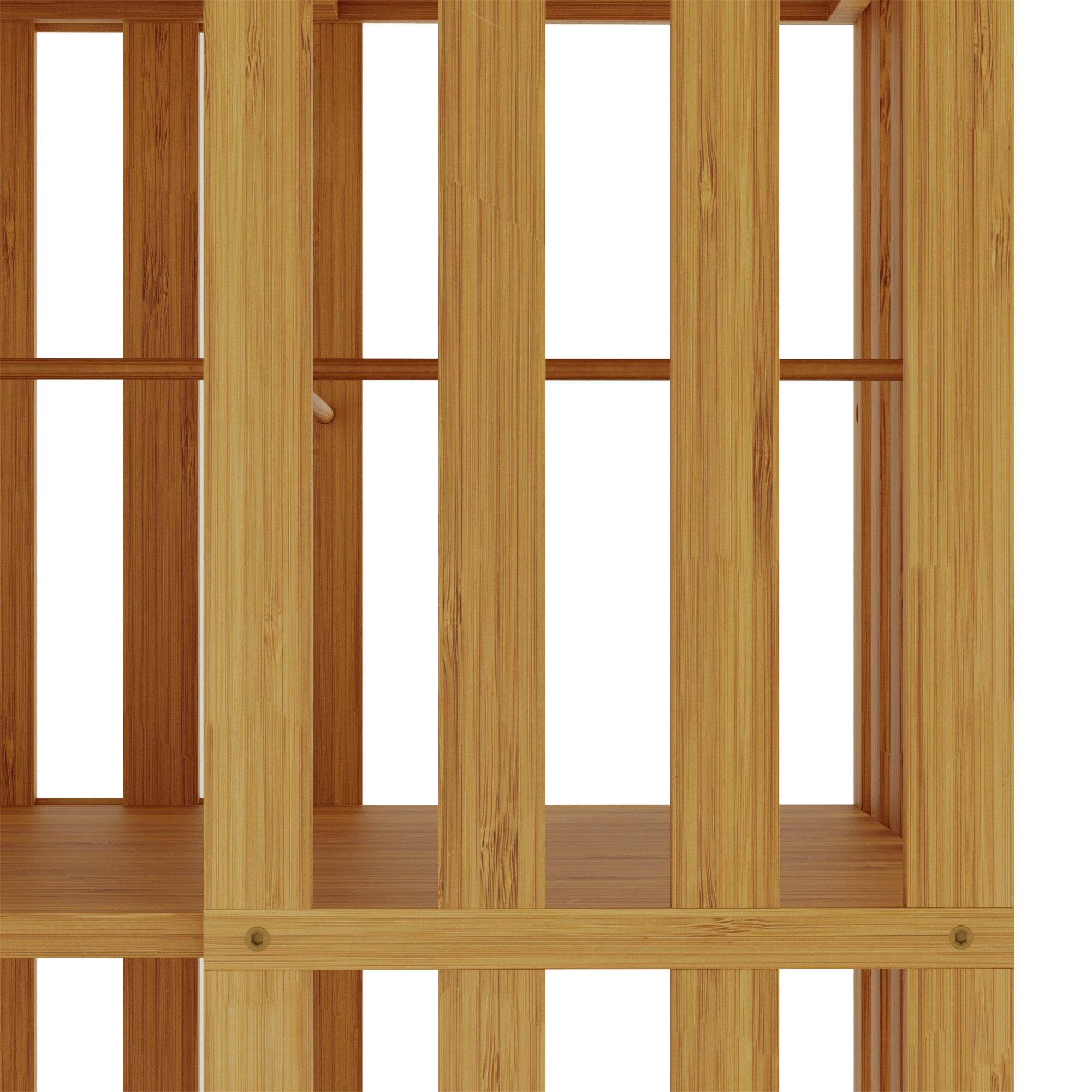 YOWOS Vortex Series Meridian 360° Rotating Bookshelf Bamboo Natural 2 Tiers