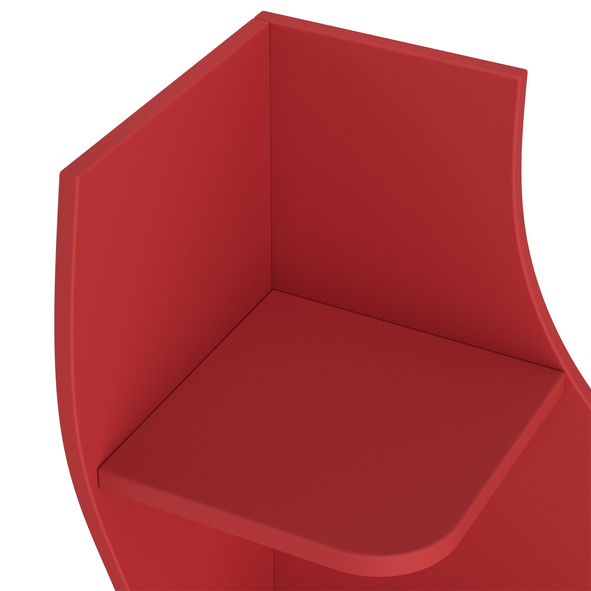 YOWOS Viva La Vida Series Flamenco Wave Display Shelf Wood Red Small Size