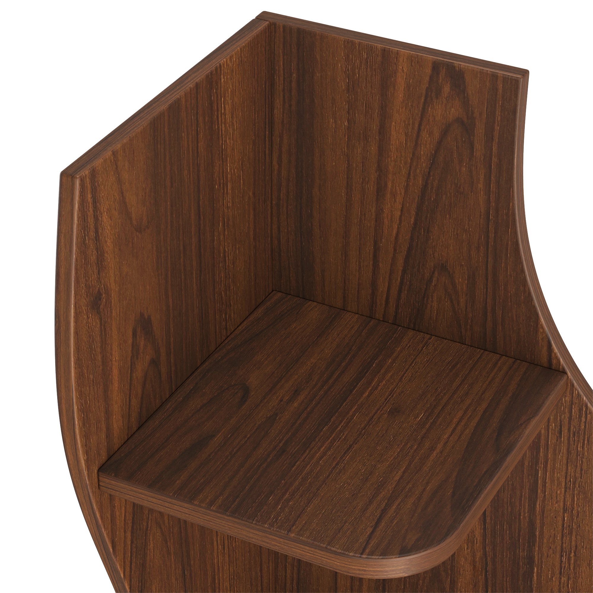 YOWOS Viva La Vida Series Flamenco Wave Display Shelf Wood Walnut Small Size