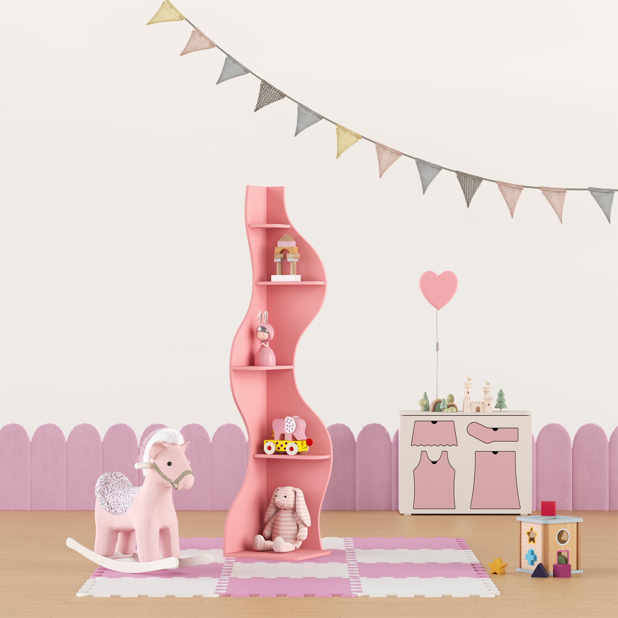 YOWOS Viva La Vida Series Flamenco Wave Display Shelf