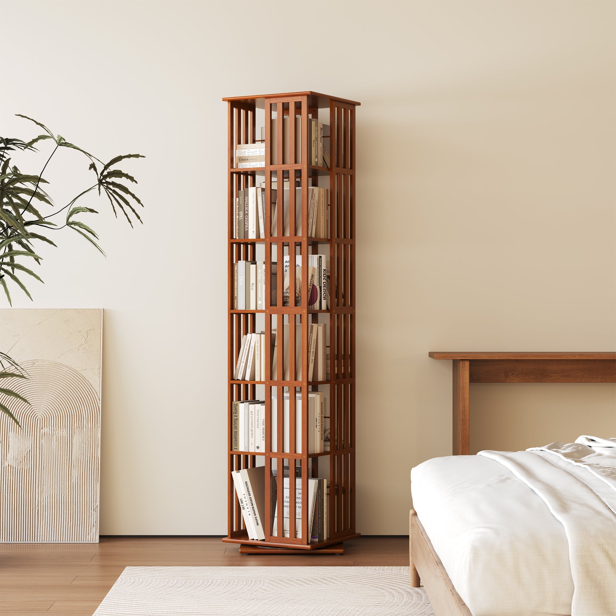 YOWOS Vortex Series Meridian 360° Rotating Bookshelf /CD Organizer