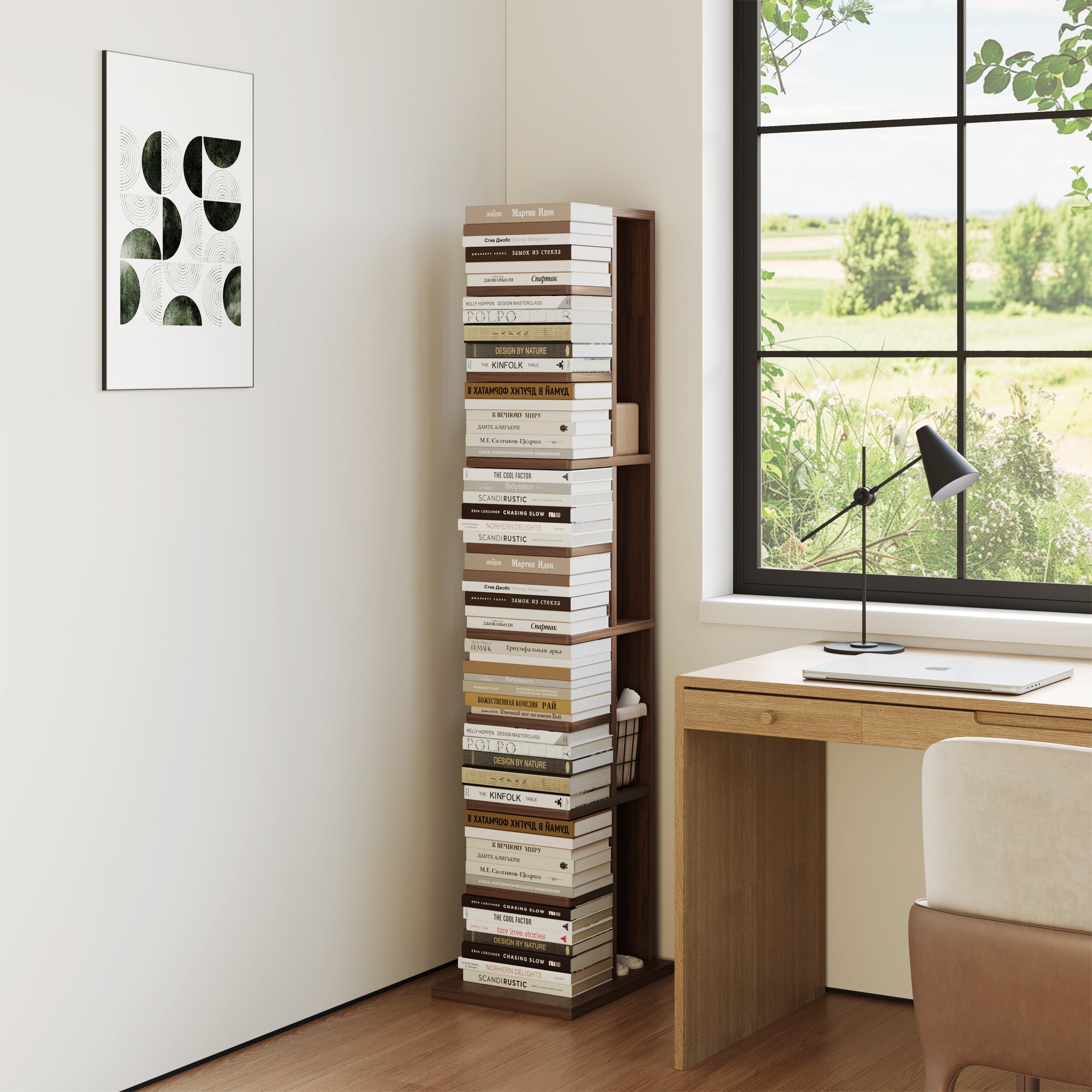 YOWOS Chiaroscuro Series Mirage 9-Tier Vertical Invisible Bookshelf
