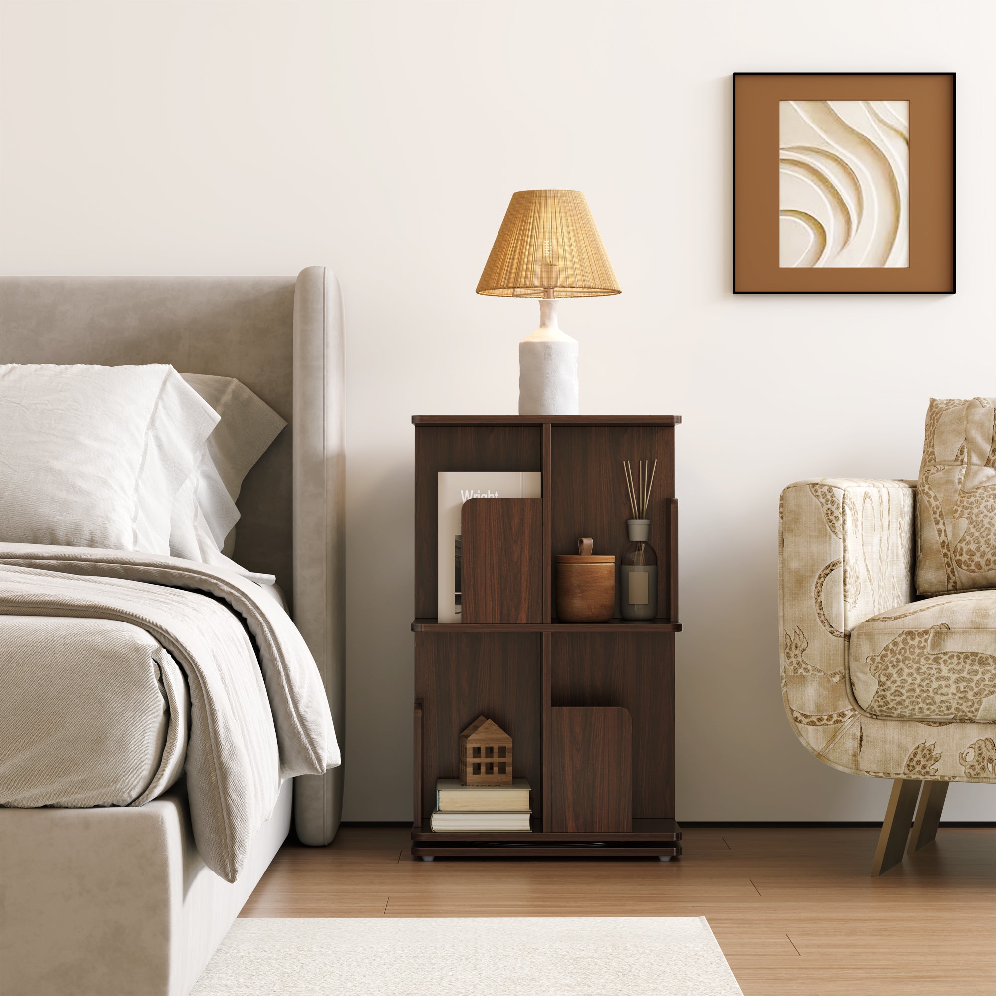 YOWOS Vortex Series Vitru Spin 360° Rotating Bookshelf / Storage Rack