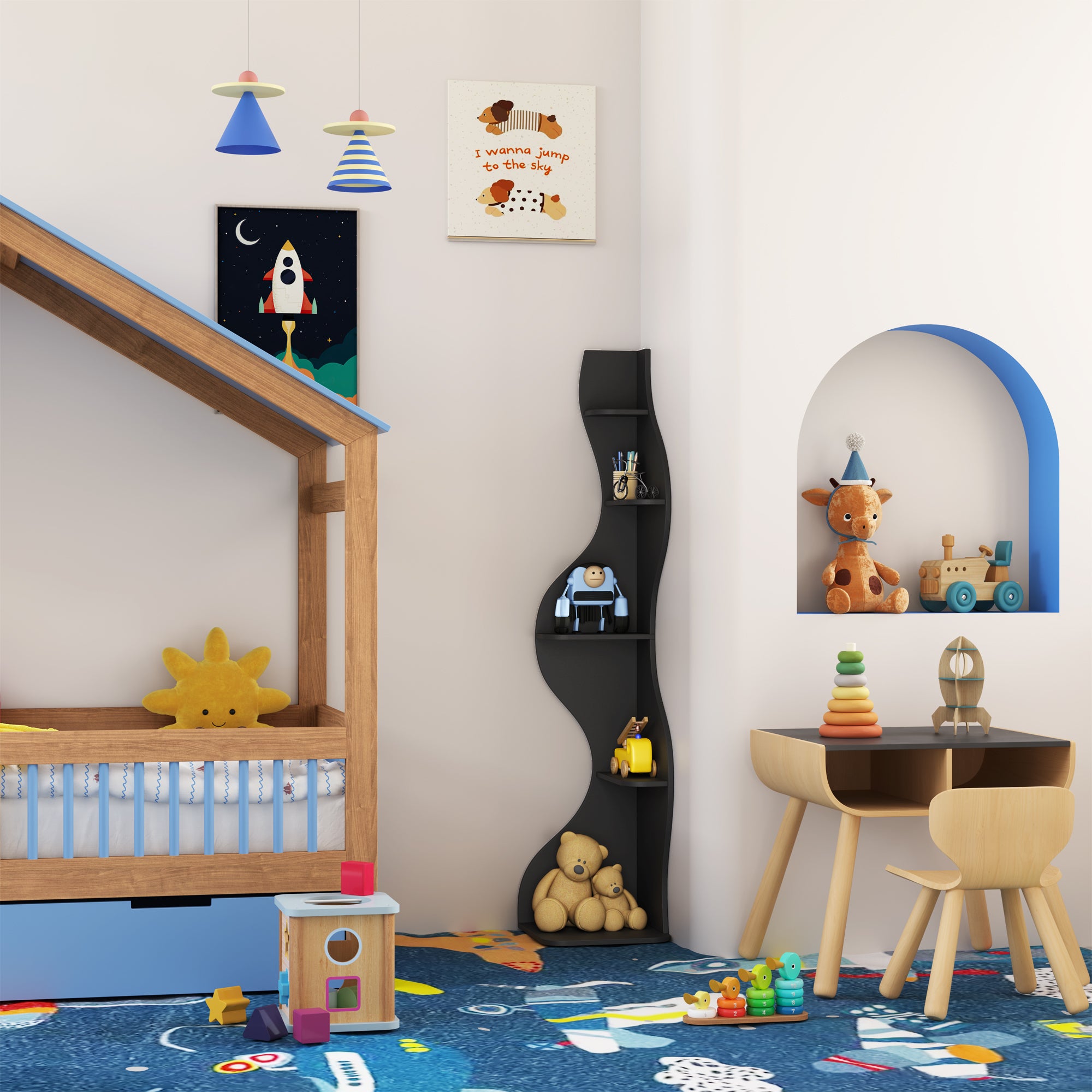 YOWOS Viva La Vida Series Flamenco Wave Display Shelf