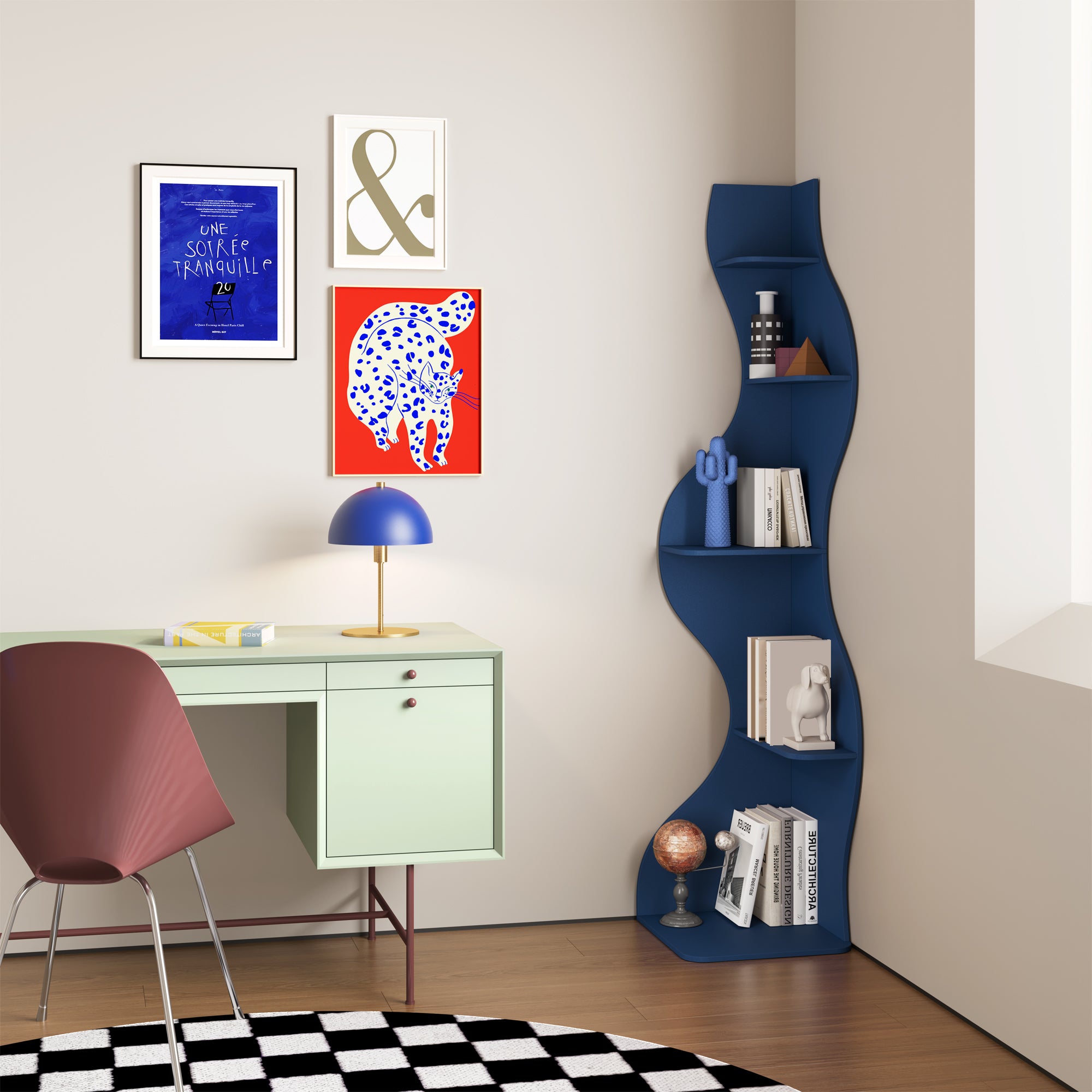 YOWOS Viva La Vida Series Flamenco Wave Display Shelf