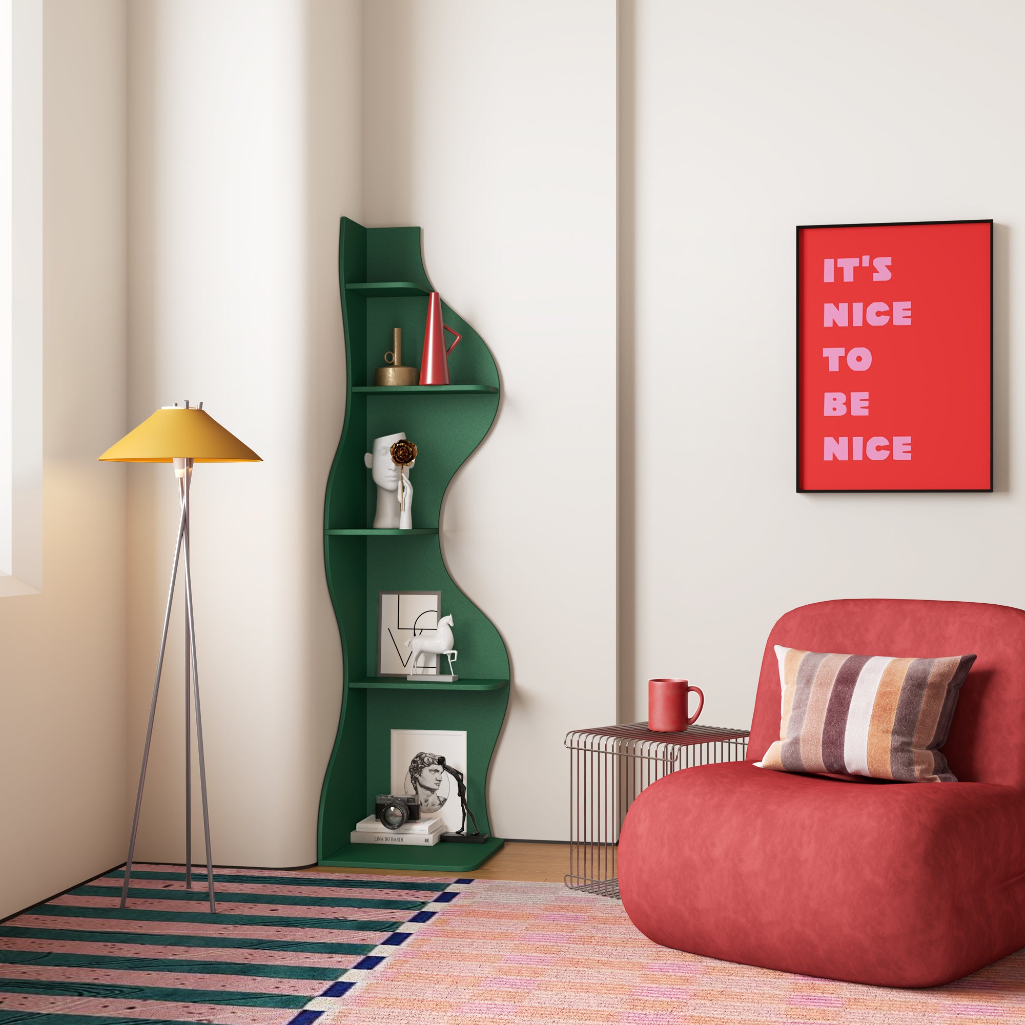 YOWOS Viva La Vida Series Flamenco Wave Display Shelf