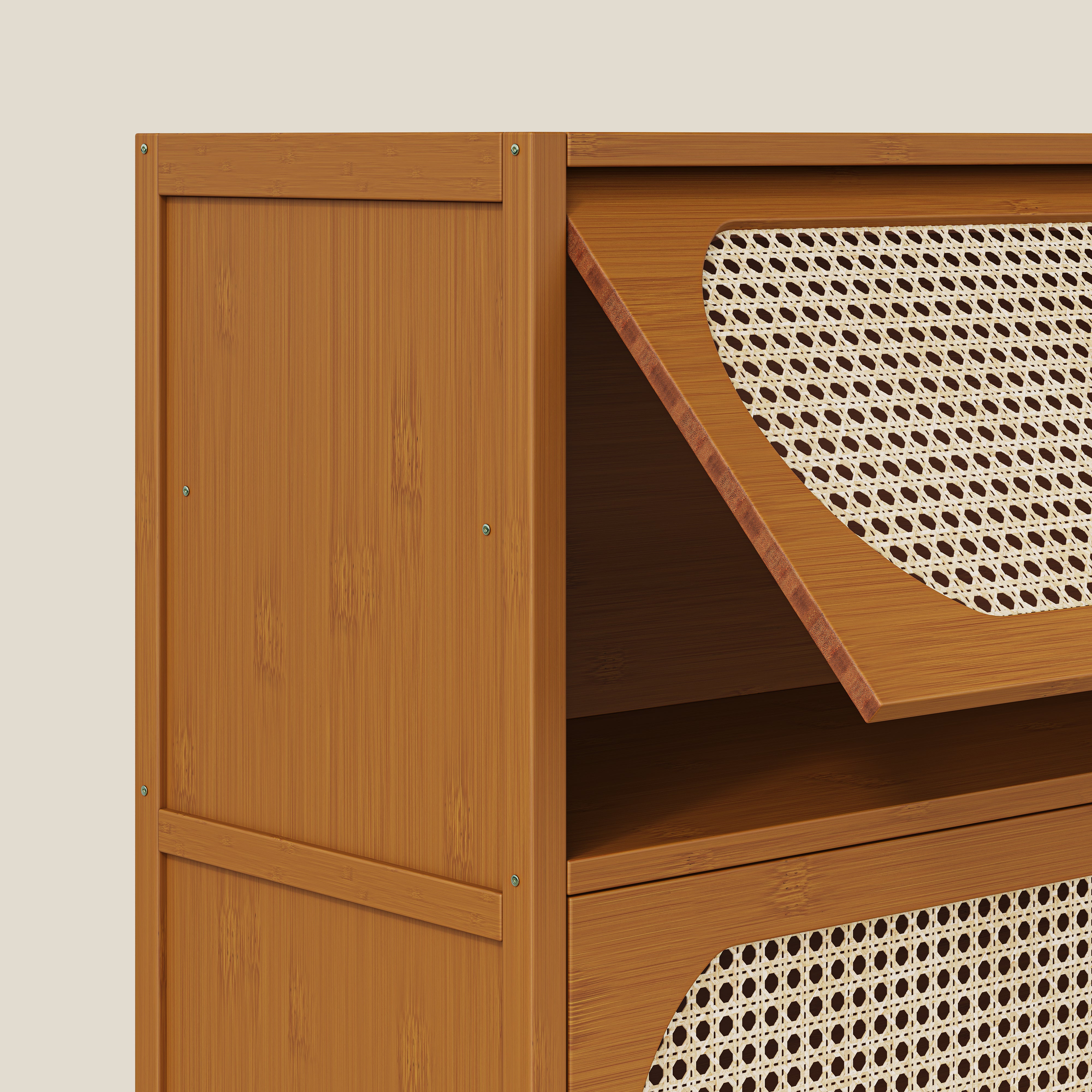 YOWOS Theia Rattan Storage Cabinet