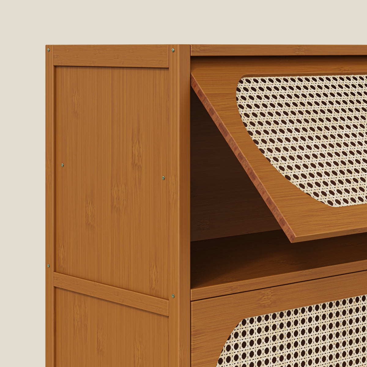 YOWOS Theia Rattan Storage Cabinet