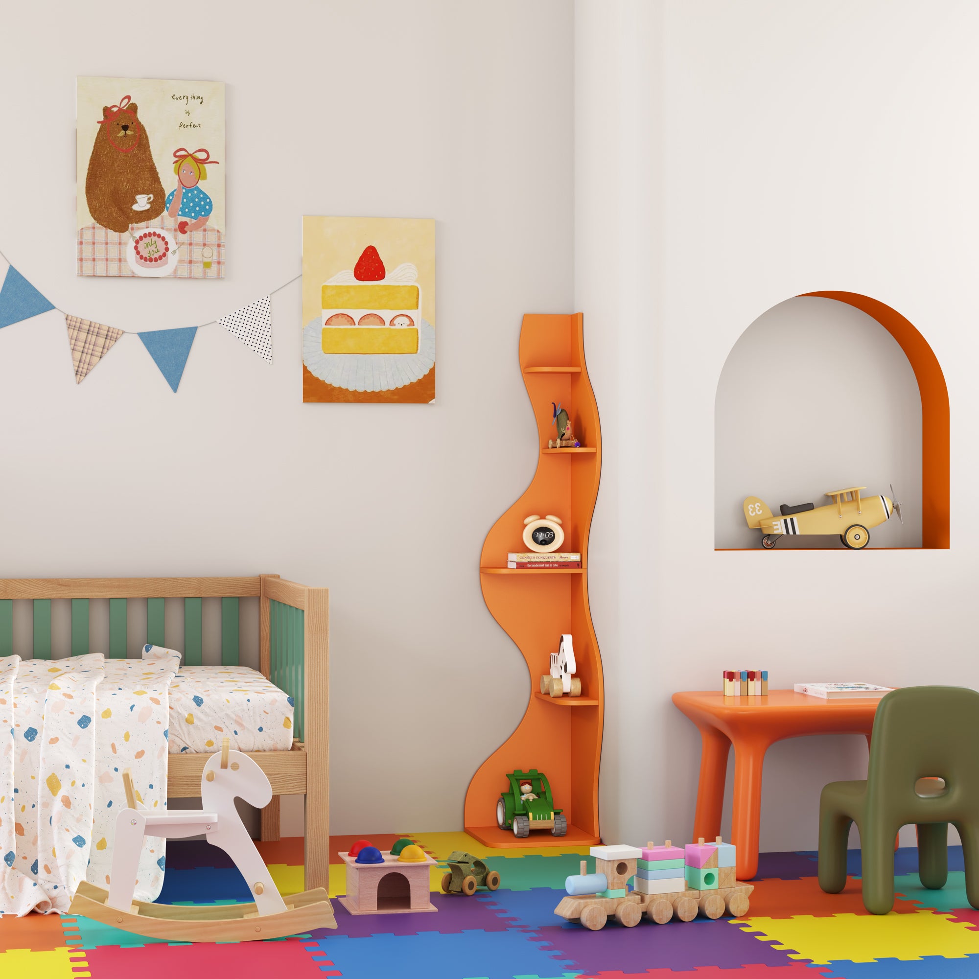 YOWOS Viva La Vida Series Flamenco Wave Display Shelf