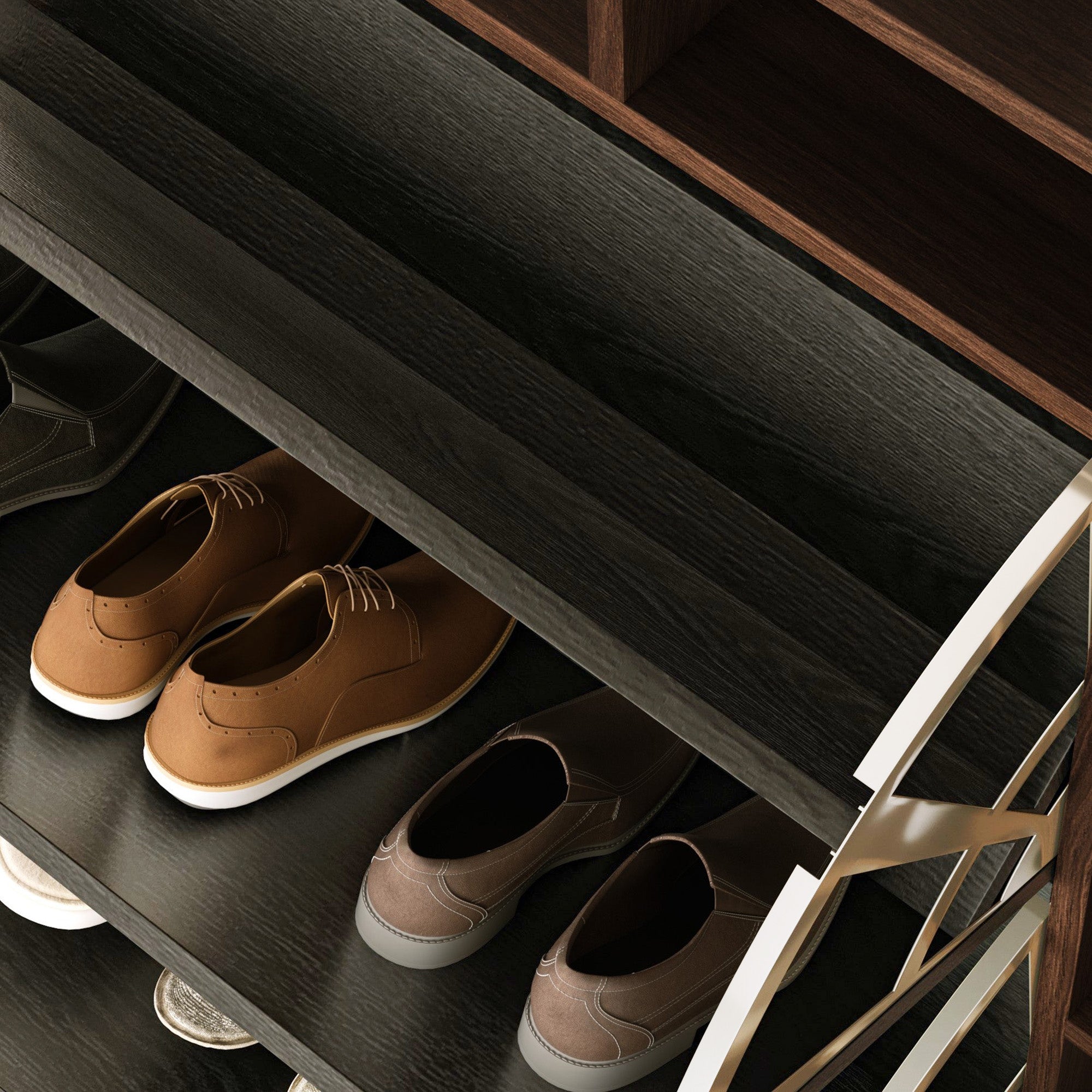 YOWOS Entryway Shoe Rack Shoe Cabinet With Flip-Drawer-Clearance Sale-7 left