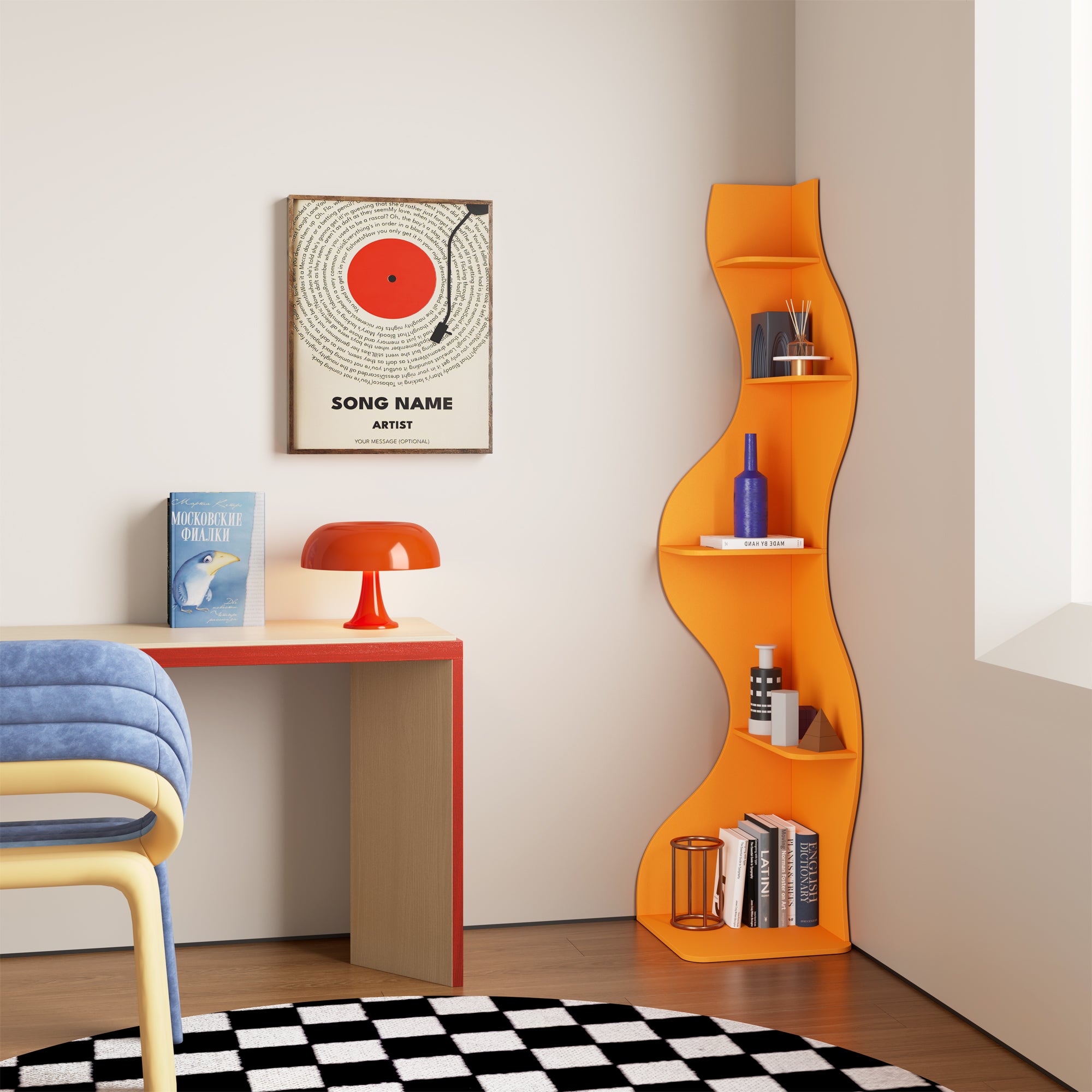 YOWOS Viva La Vida Series Flamenco Wave Display Shelf