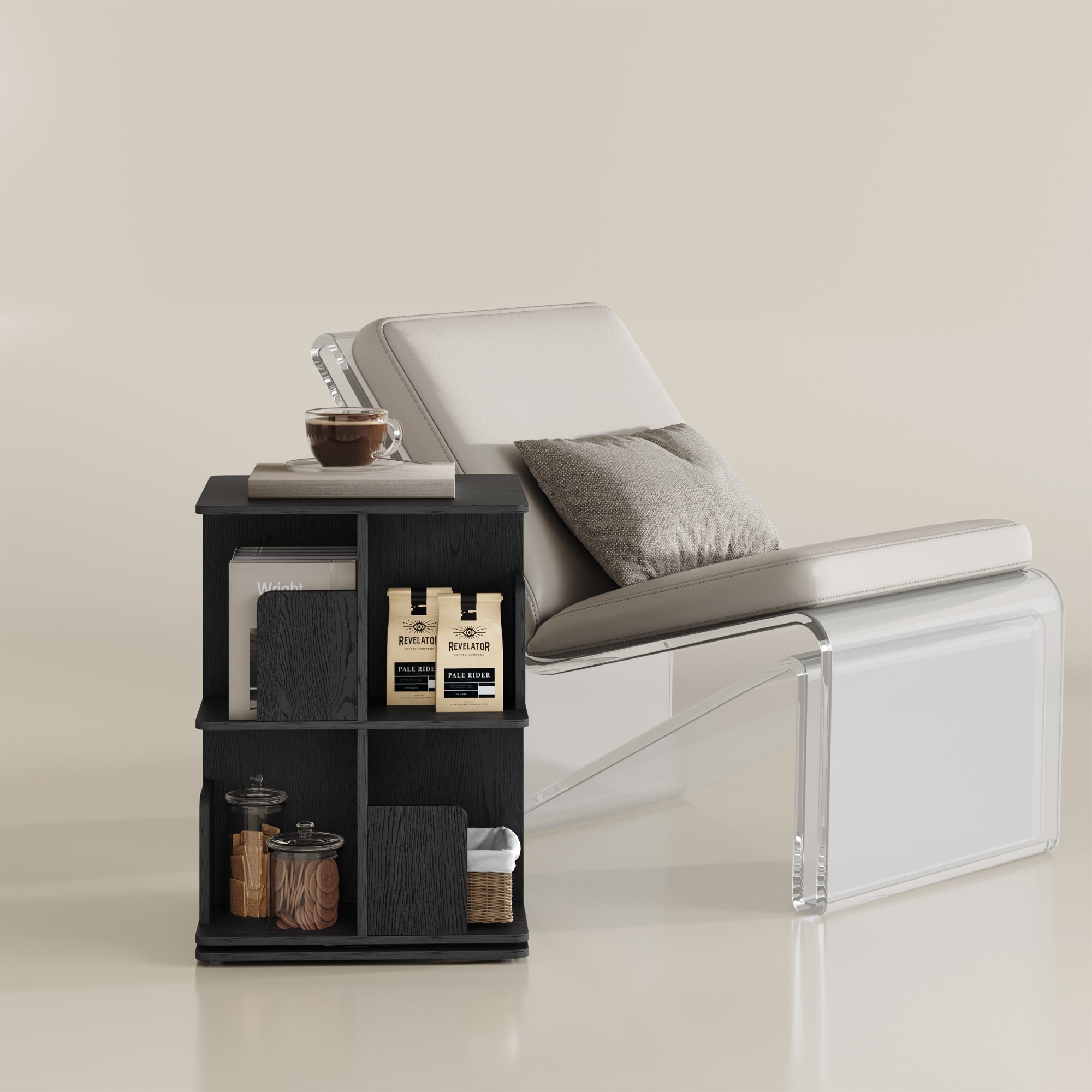 YOWOS Vortex Series Vitru Spin 360° Rotating Bookshelf / Storage Rack